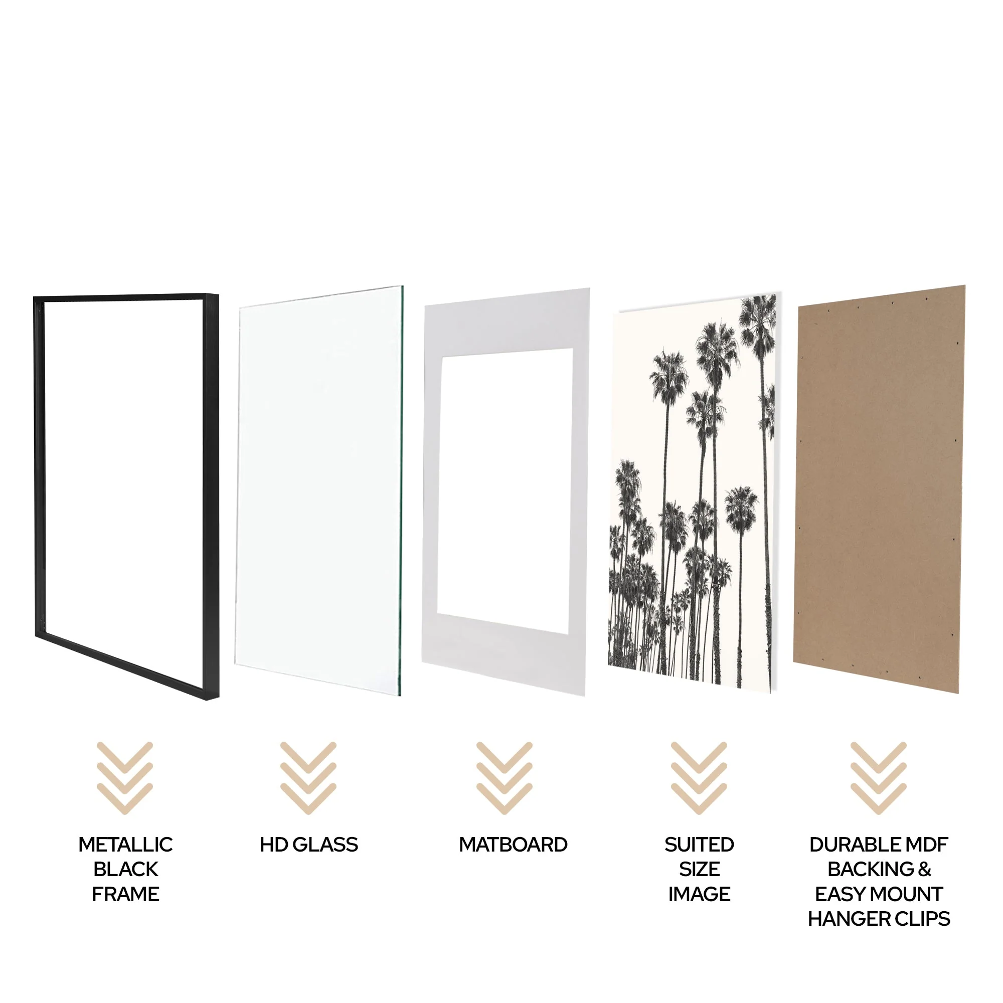 50x50cm Mat to 40x40cm Premium Metal Photo Frame - Image 4