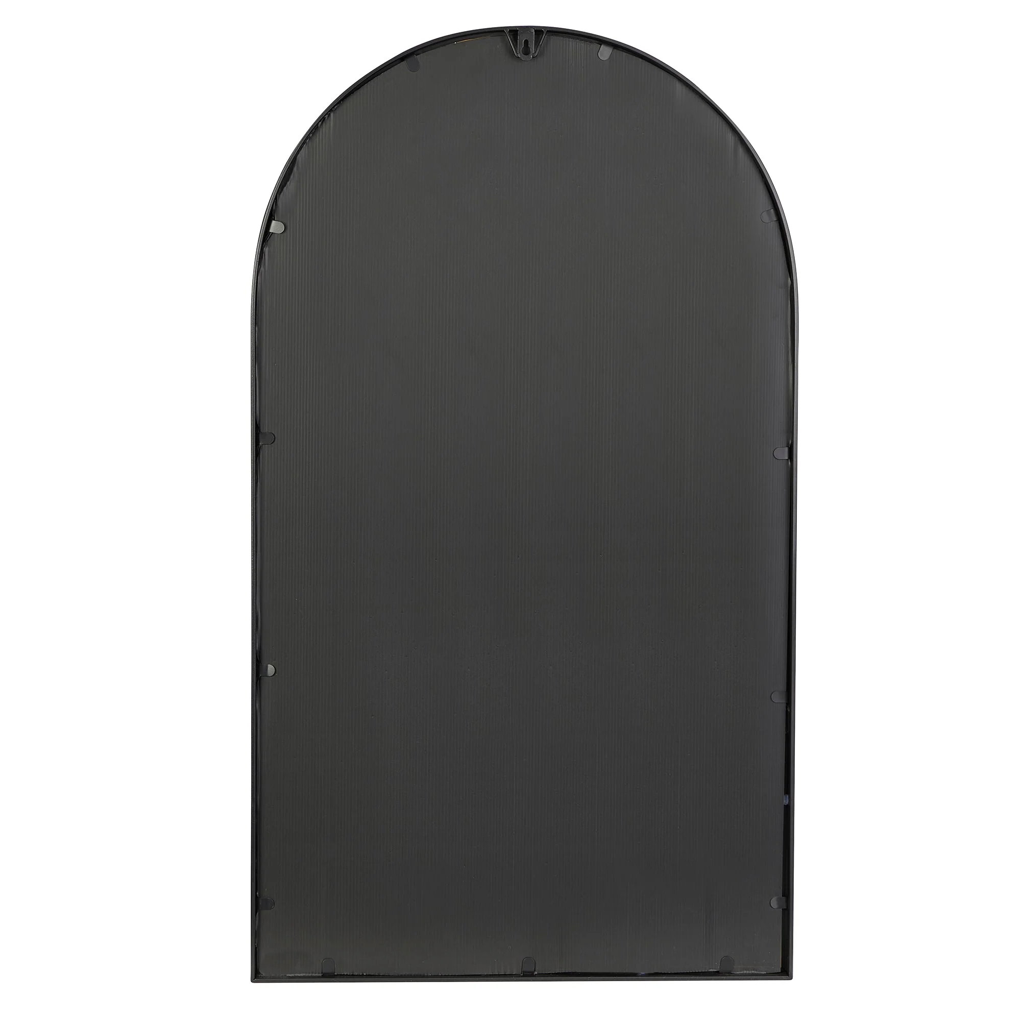 Abbey 105cm Arch Iron Indoor Outdoor Mirror Black - Image 7