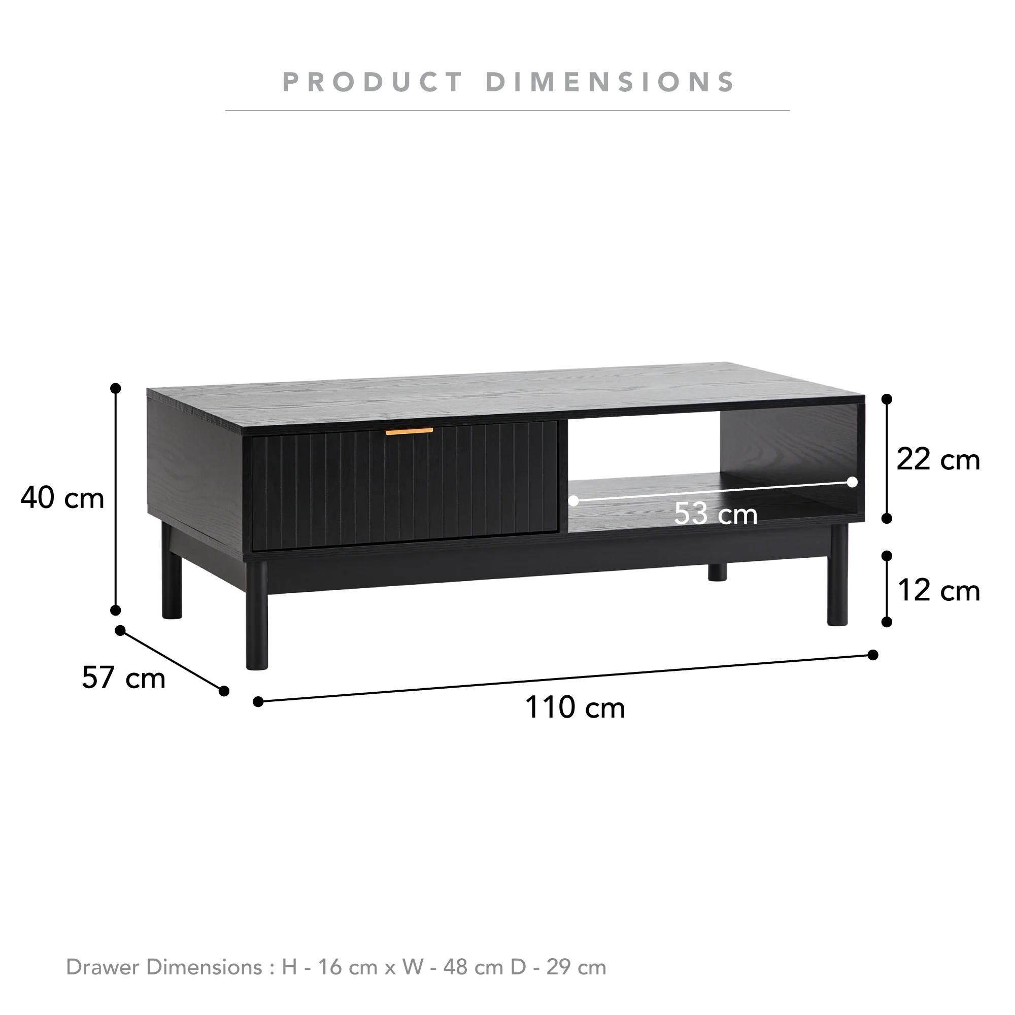 Apia Coffee Table Black - Image 3