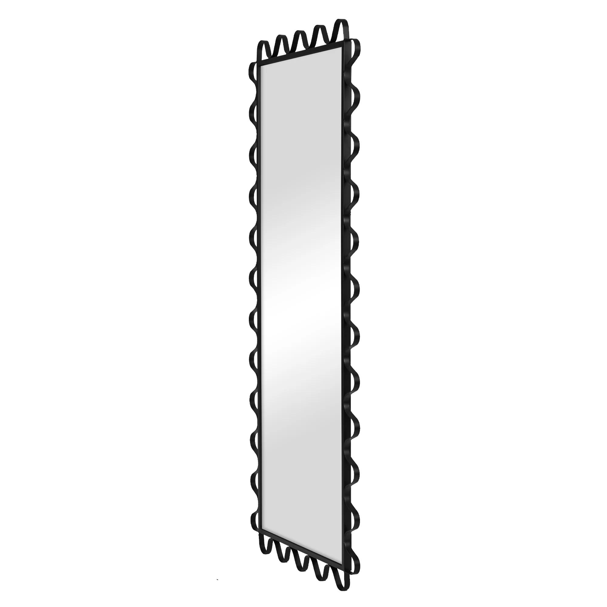 Aria Wavey 180cm Floor Length Mirror Black - Image 9