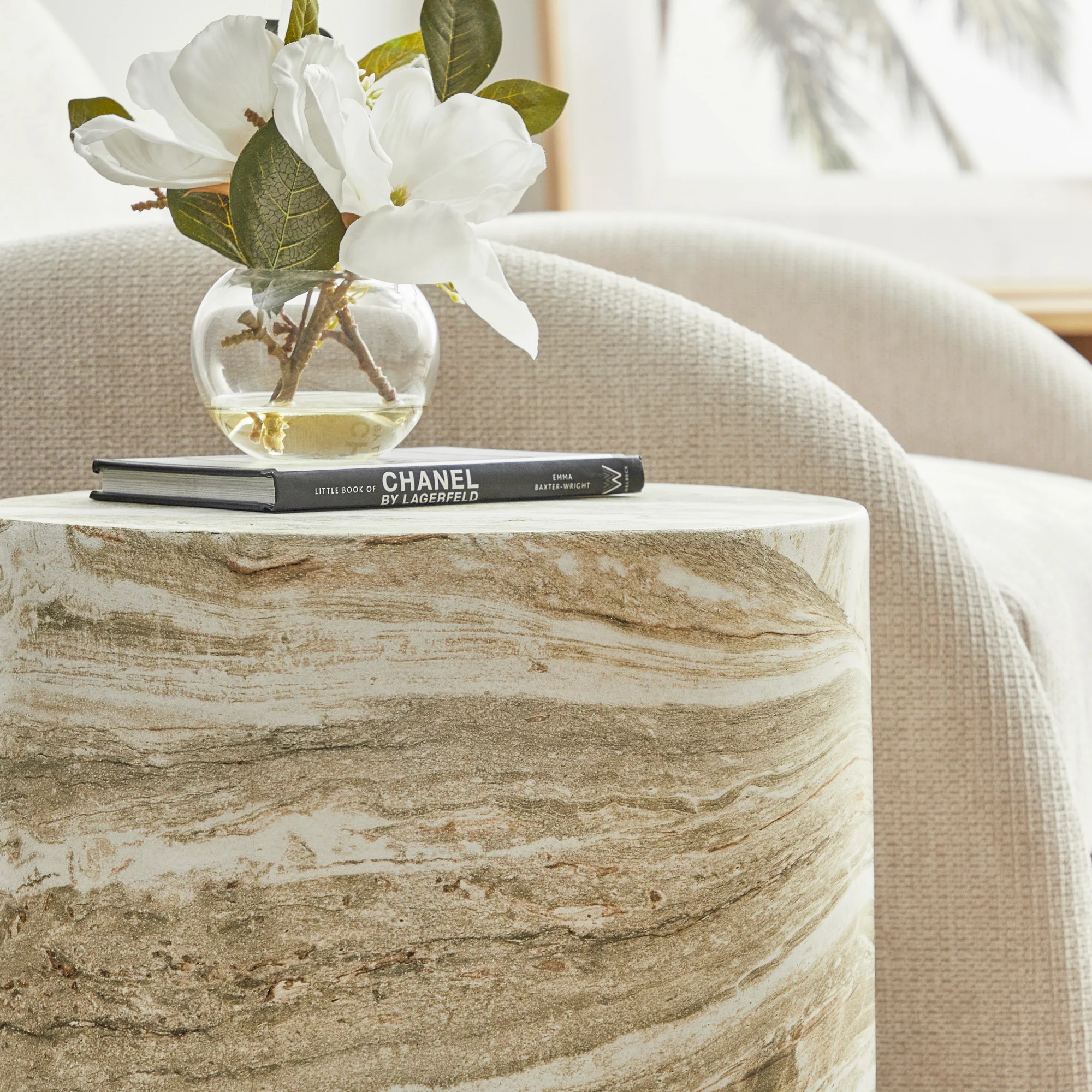 Astrid Green Marble Look Side Table - Image 7