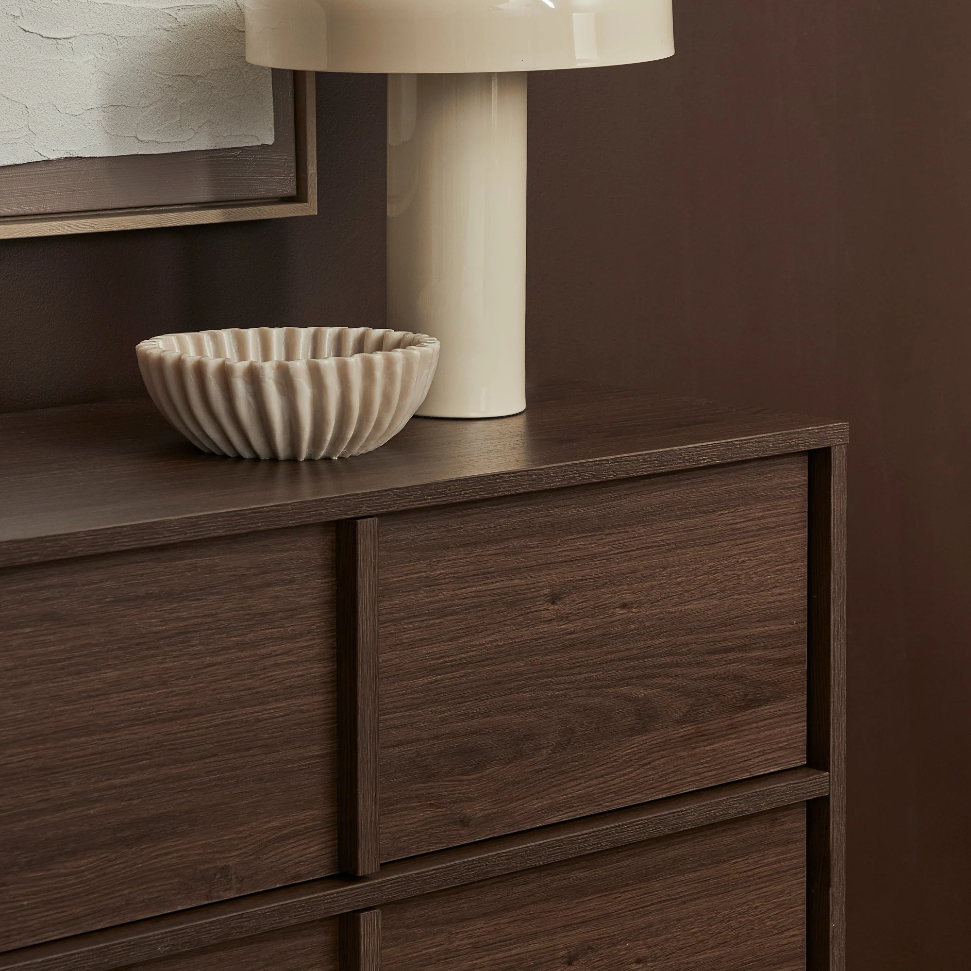 Auggie Chest of 3 Drawers Walnut - Image 4