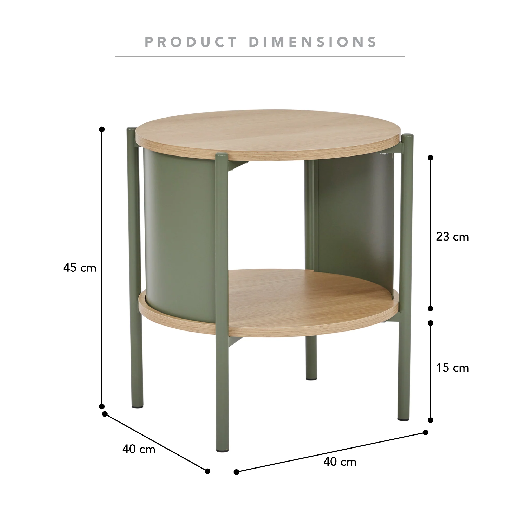 Boston Side Table Green - Image 3