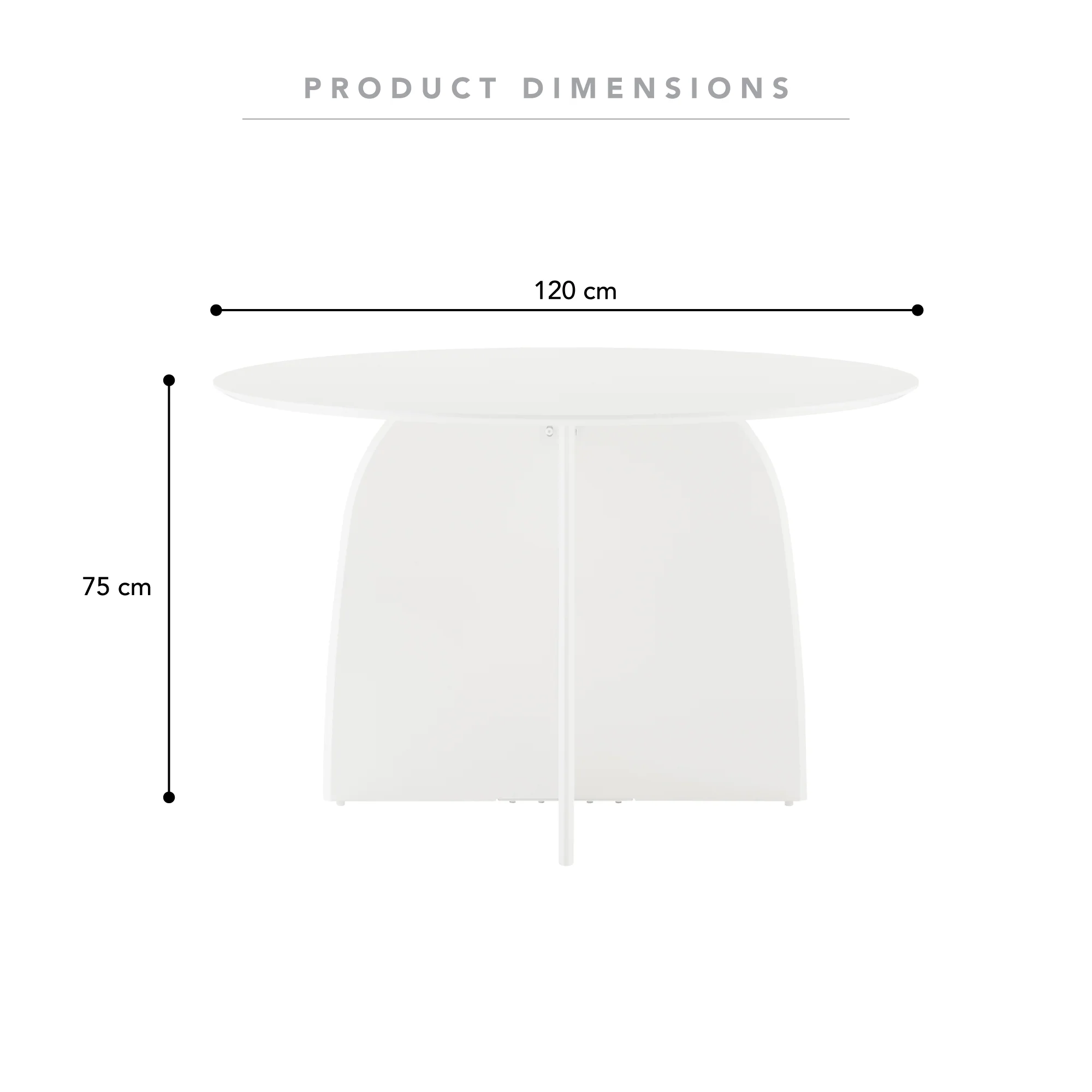 Cami Dining Table White (120cm) - Image 3