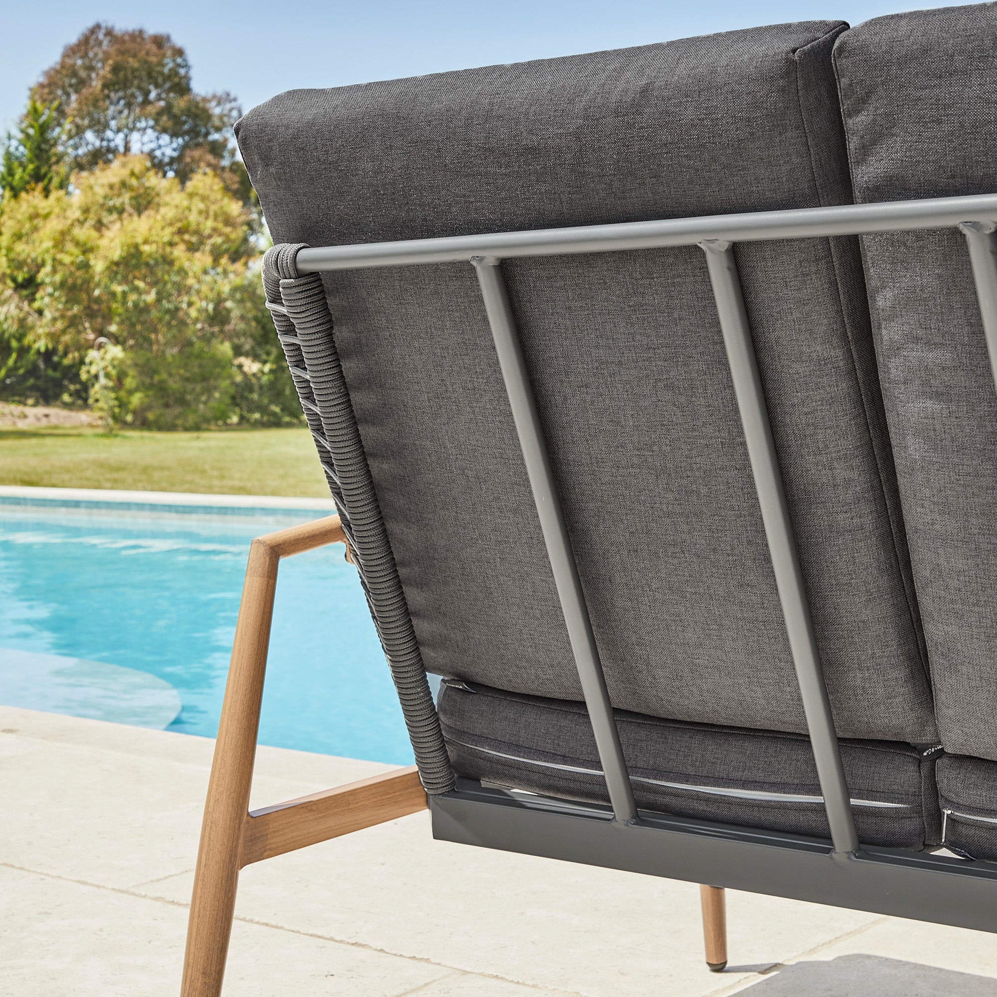 Cayo 3-piece Outdoor Corner Set Charcoal & Natural - Image 7