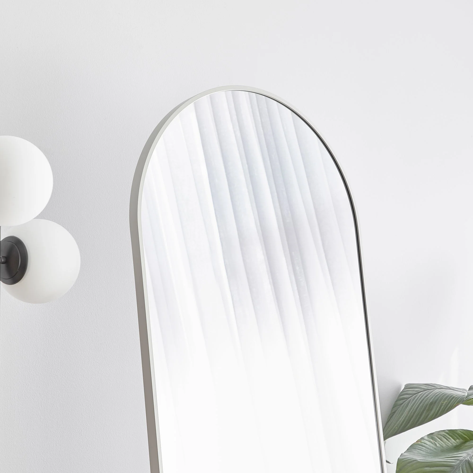 Cindy 165cm Arched Standing Full Length Mirror White - Image 6