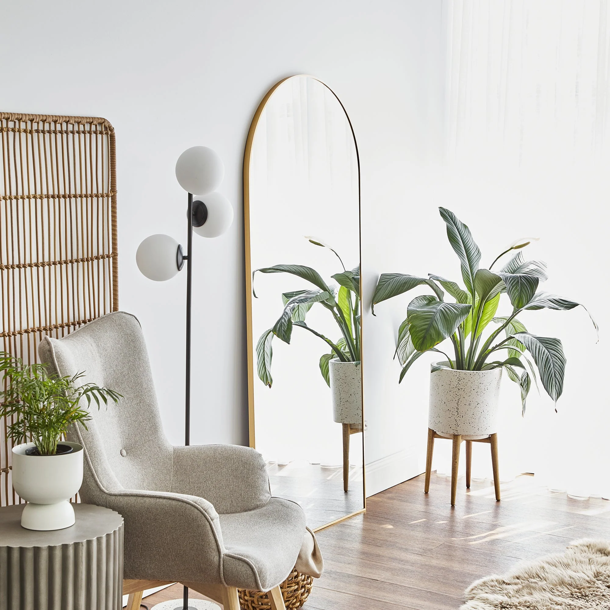 Cindy XL 180cm Arch Mirror Gold - Image 6