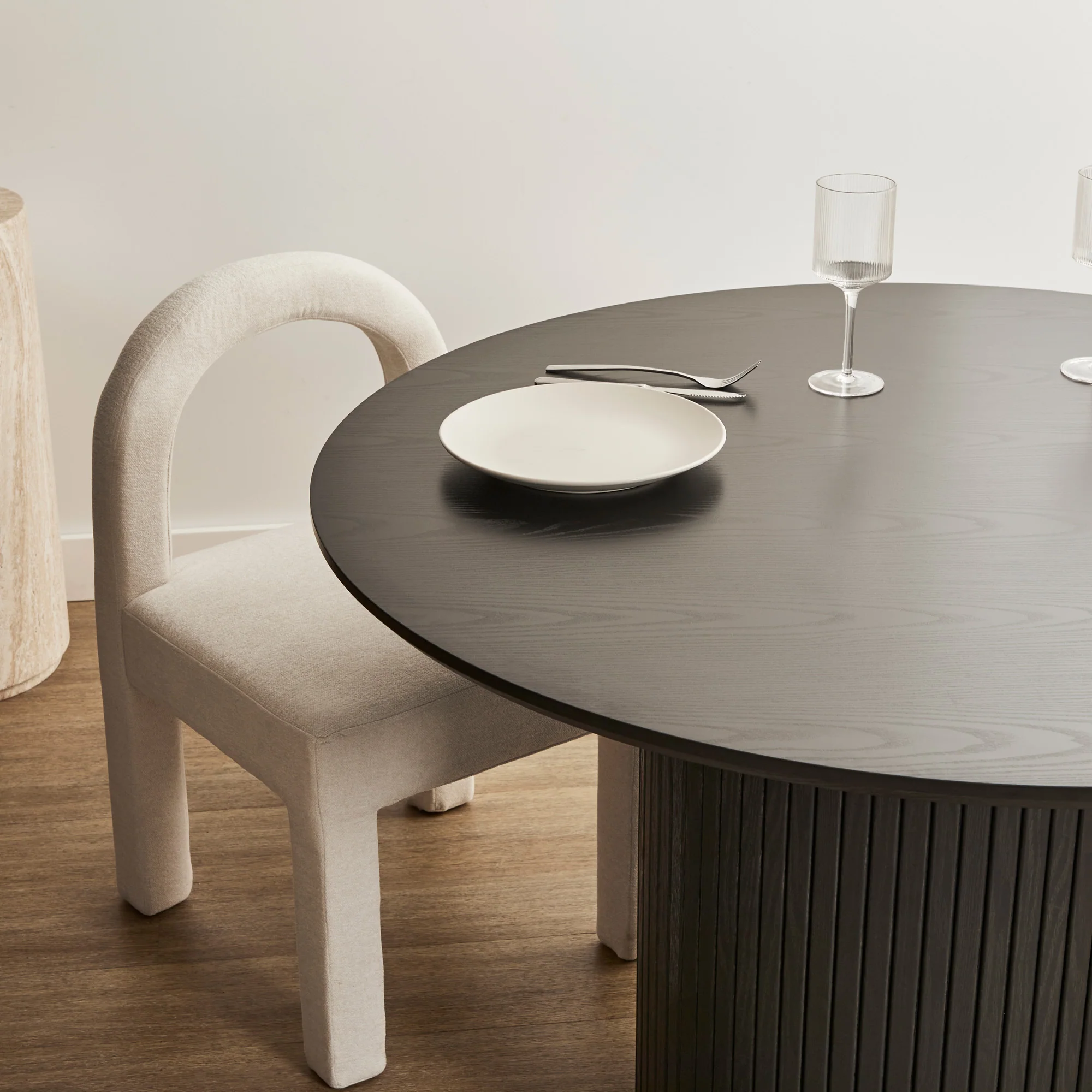 Cove Dining Table Black (120cm) - Image 4