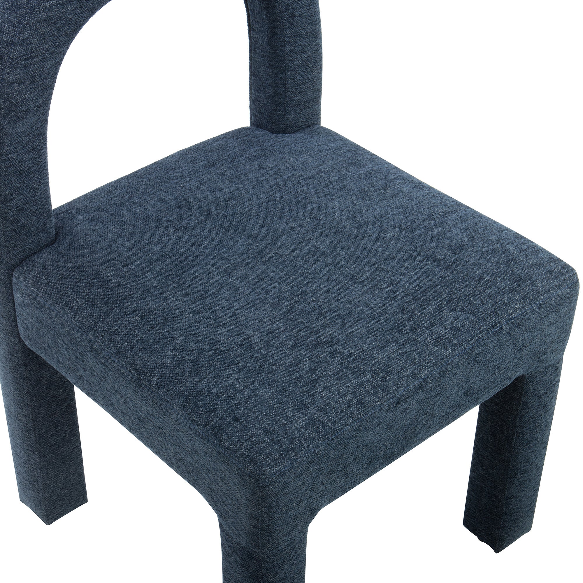 Cove Dining Table Black and Alexis Set of 4 Dining Chairs Indigo Set - Image 11