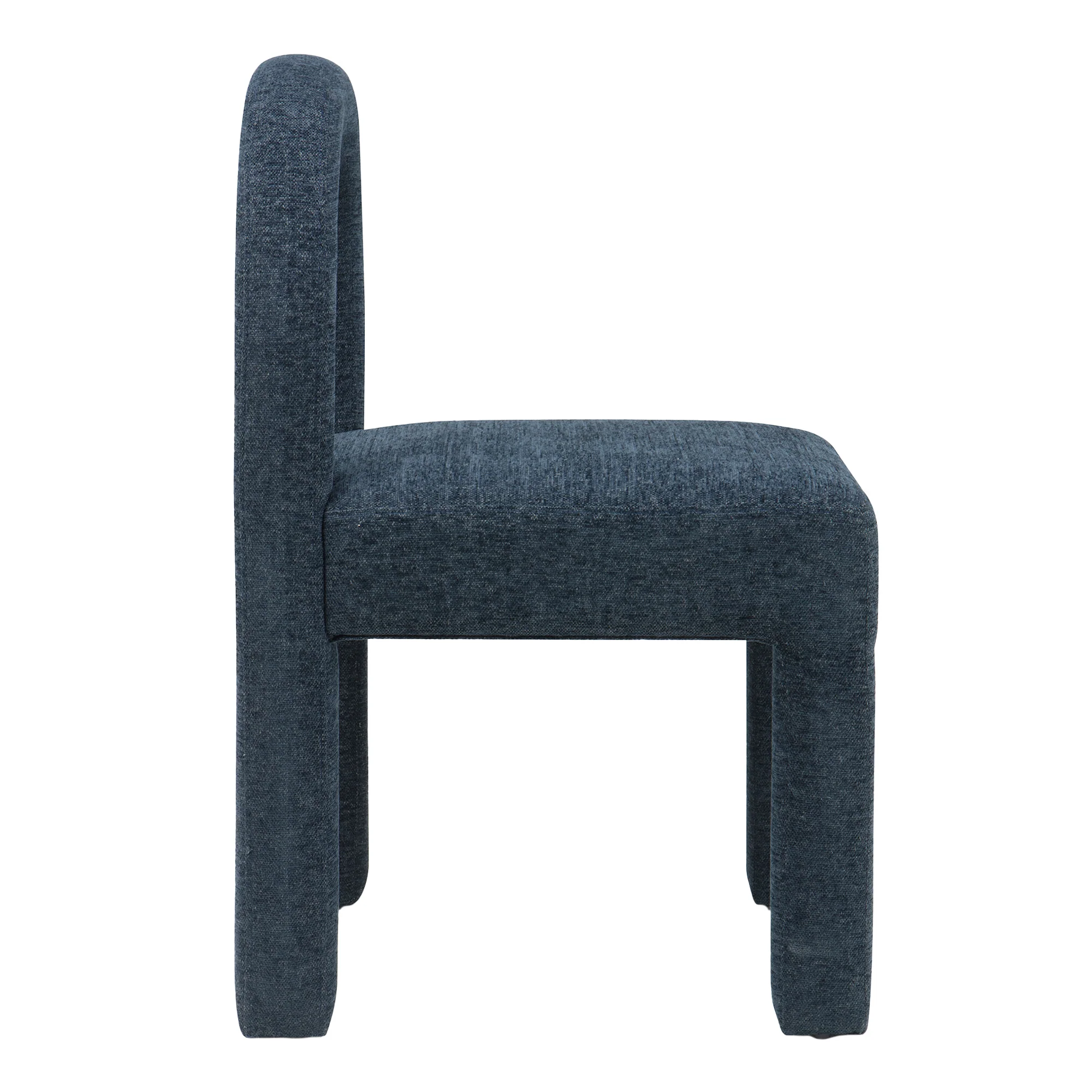 Cove Dining Table Black and Alexis Set of 4 Dining Chairs Indigo Set - Image 13