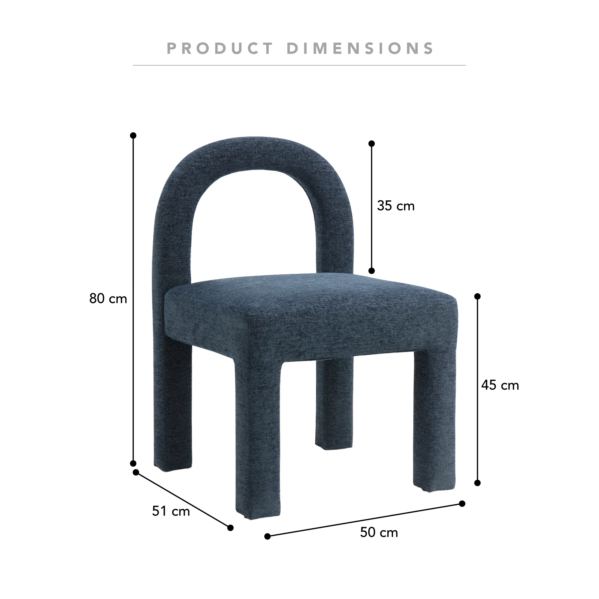 Cove Dining Table Black and Alexis Set of 4 Dining Chairs Indigo Set - Image 4