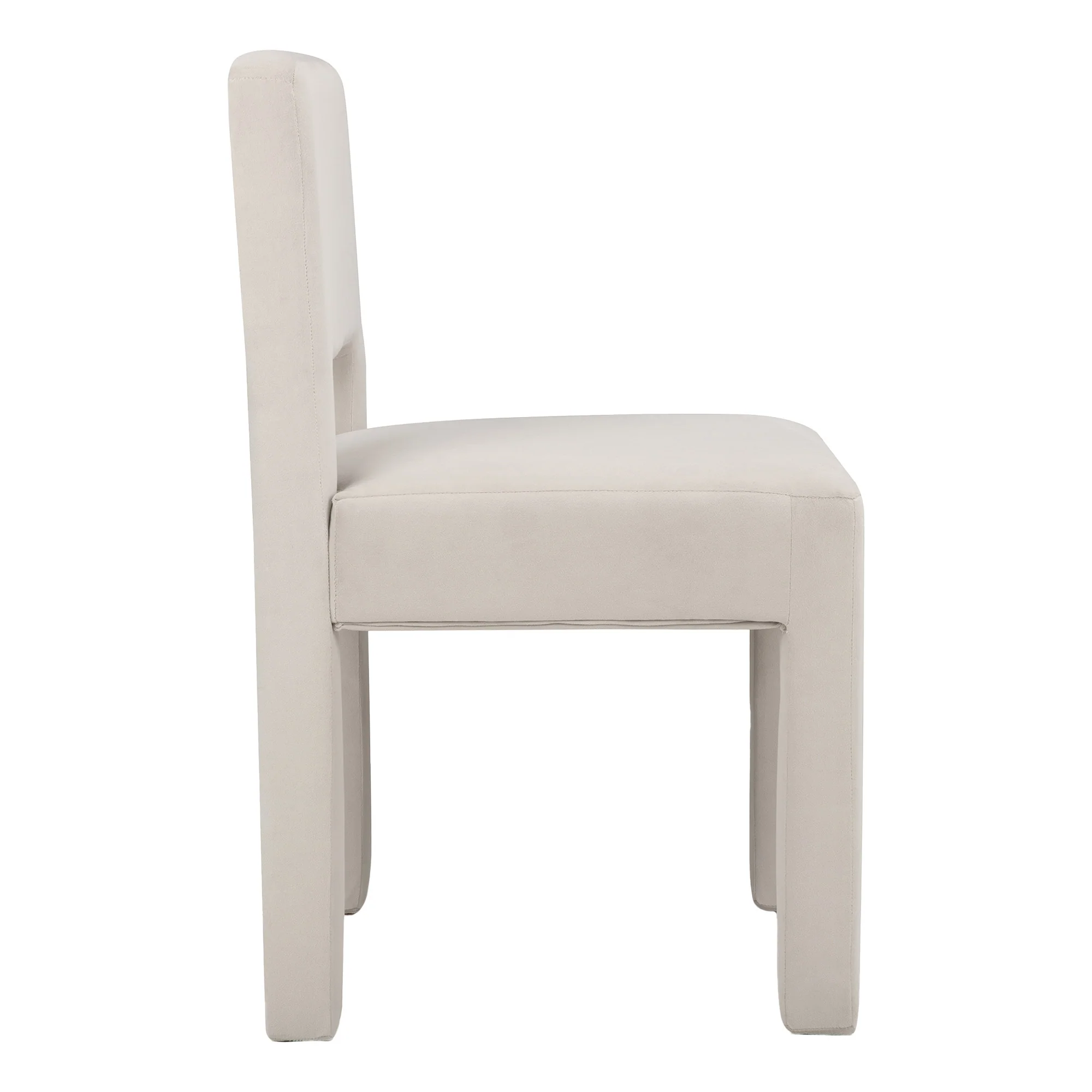 Cove Dining Table Black and Claude Set of 4 Dining Chairs Beige Set - Image 13