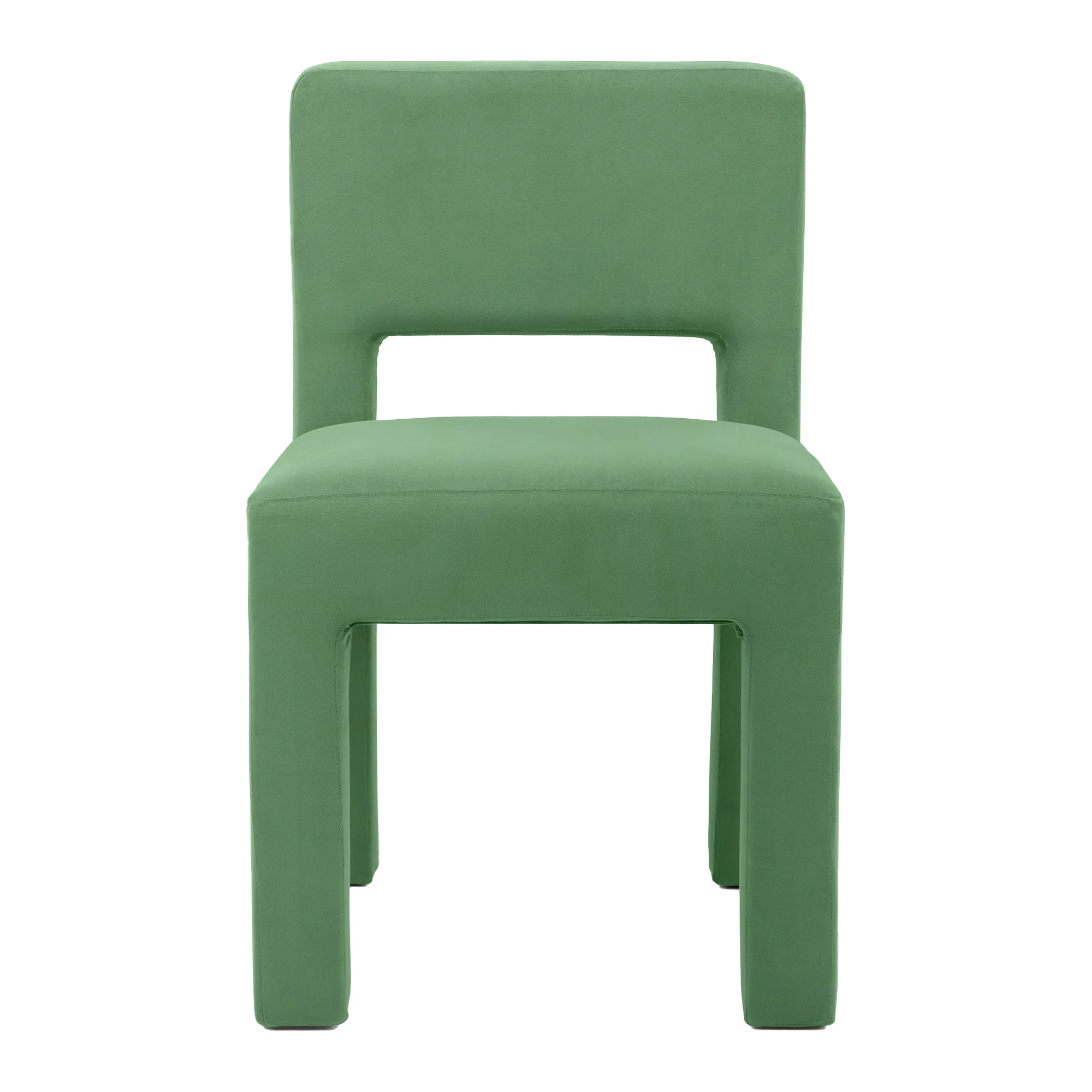 Cove Dining Table Black and Claude Set of 4 Dining Chairs Green Set - Image 12