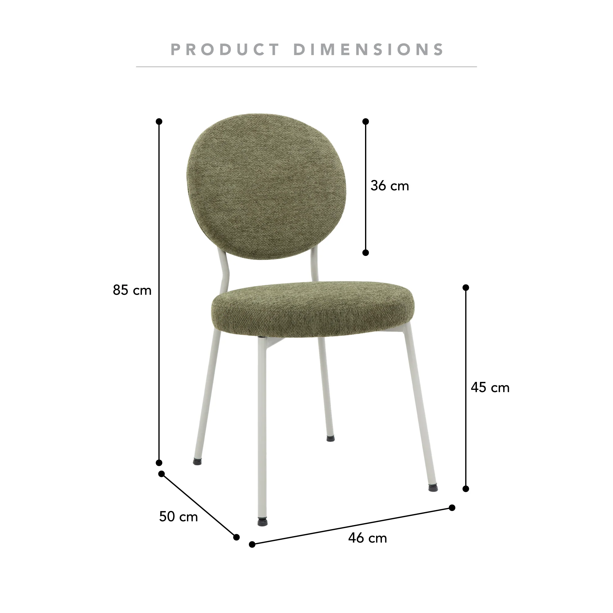 Cove Dining Table Black and Dora Set of 4 Dining Chairs Green Set - Image 4
