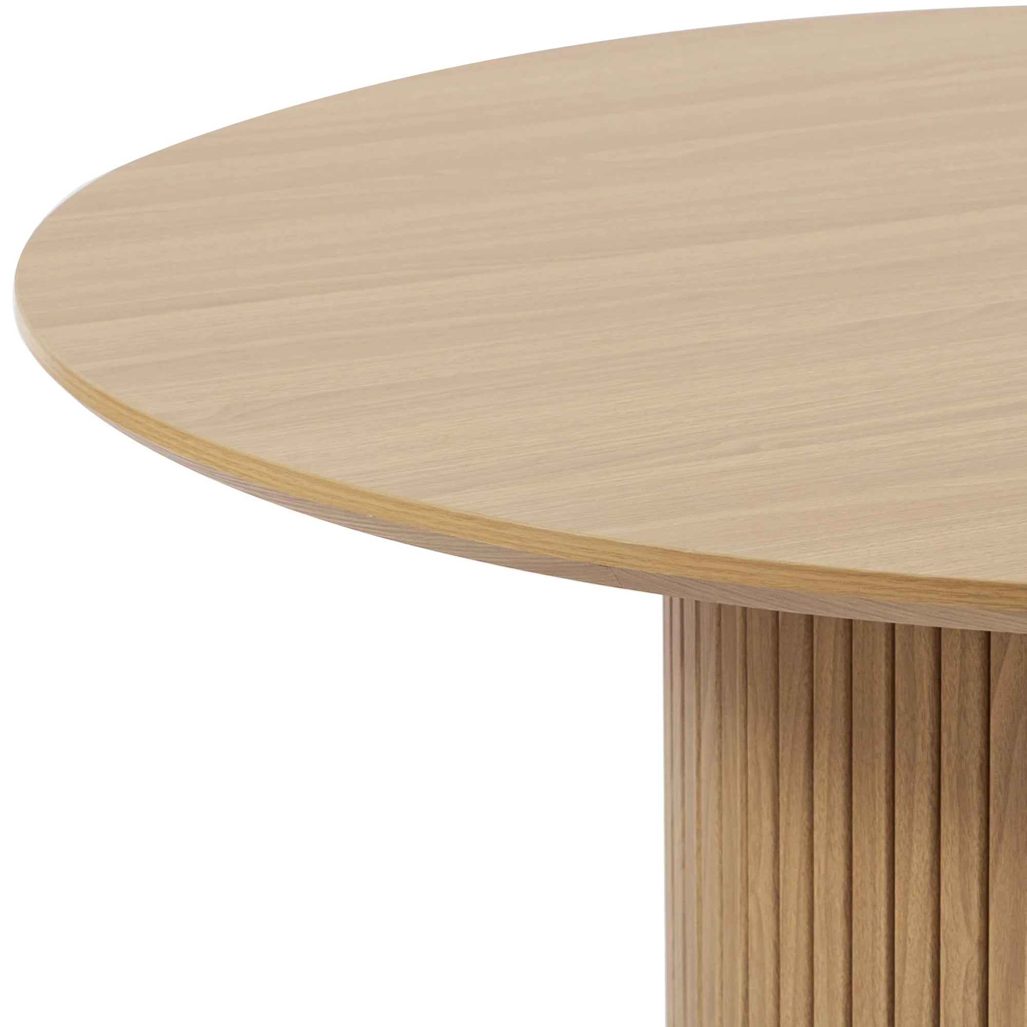 Cove Dining Table Oak and Dora Set of 4 Dining Chairs Pink and Grey Set - Image 5