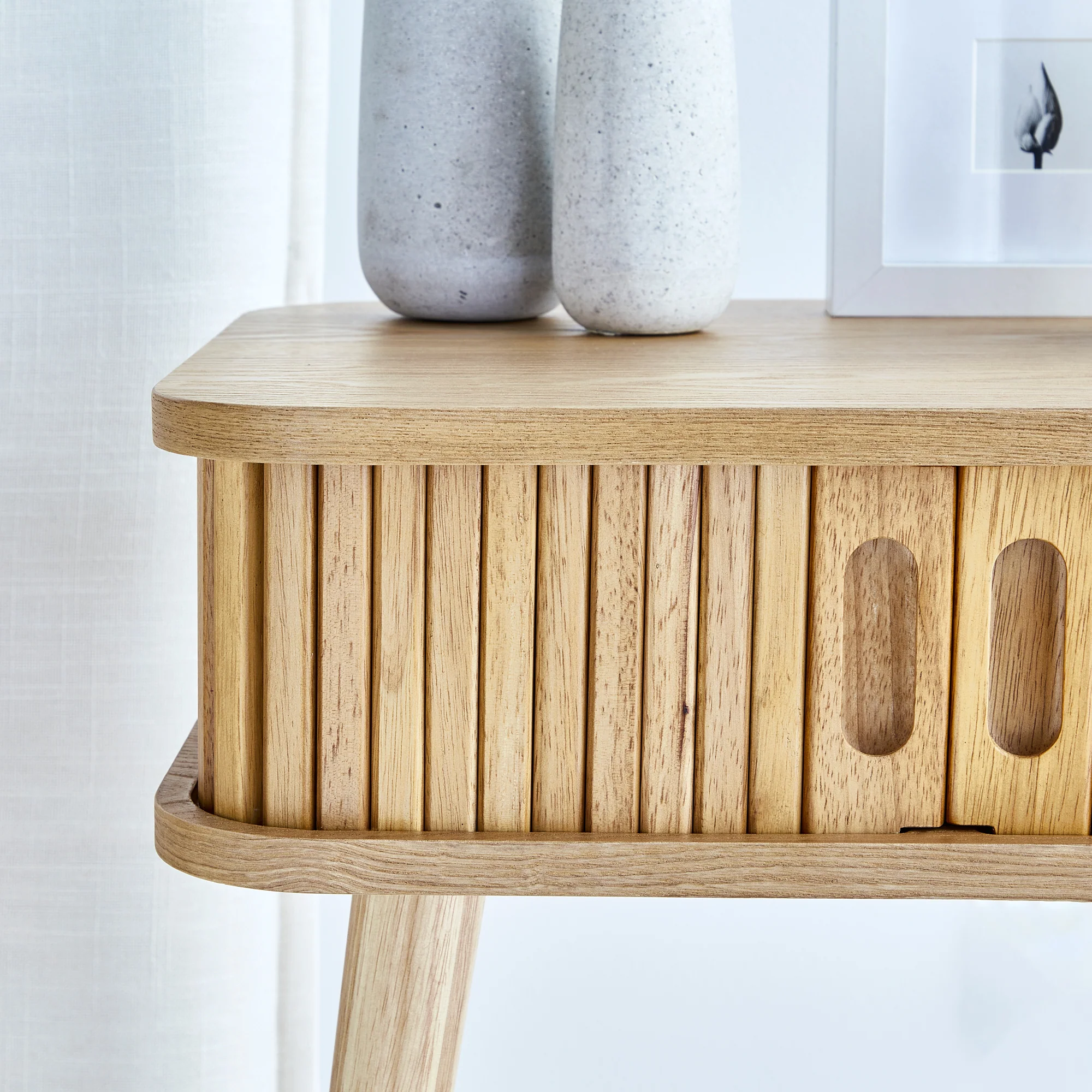 Curve Bedside Table Natural - Image 7