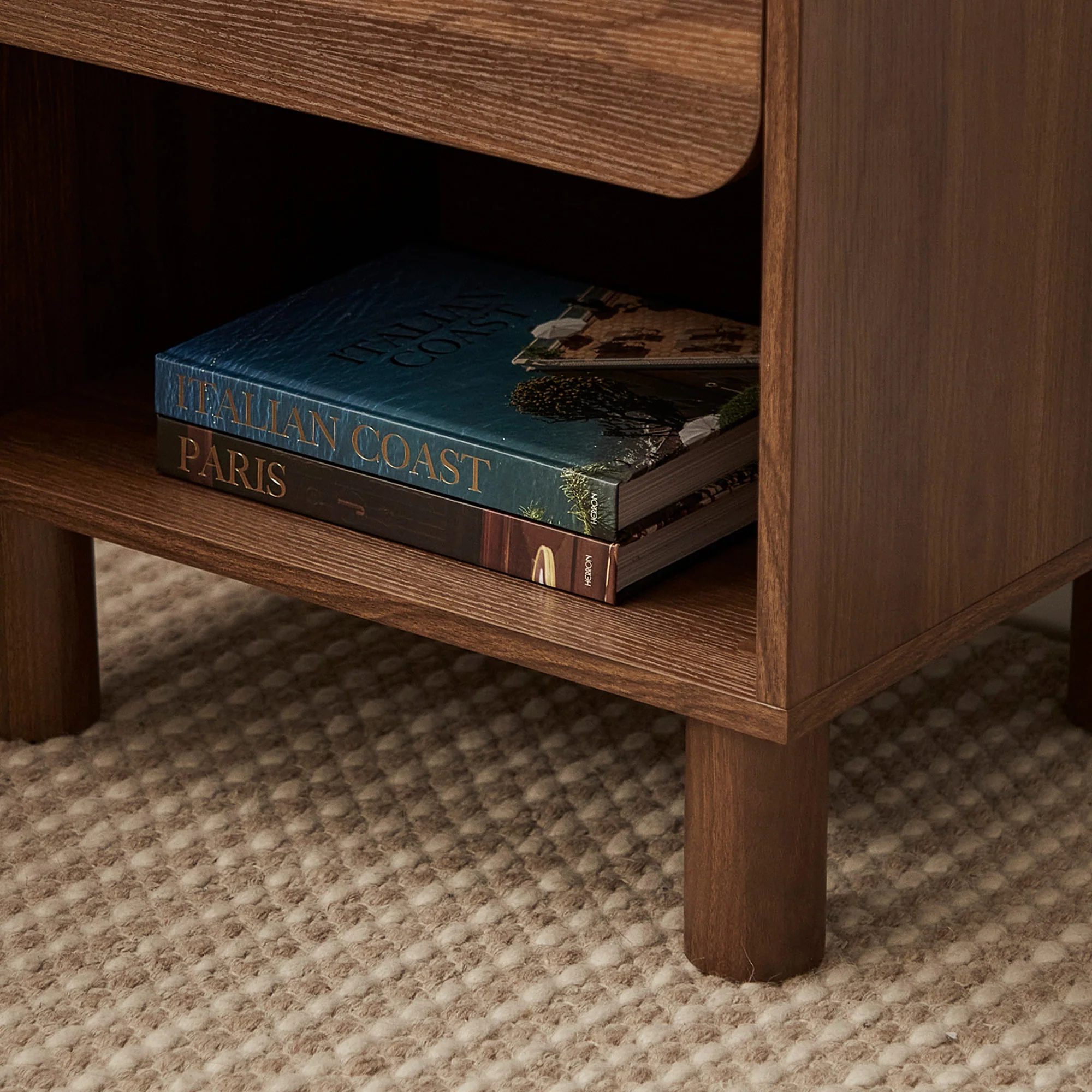 Davis Bedside Table Walnut - Image 8