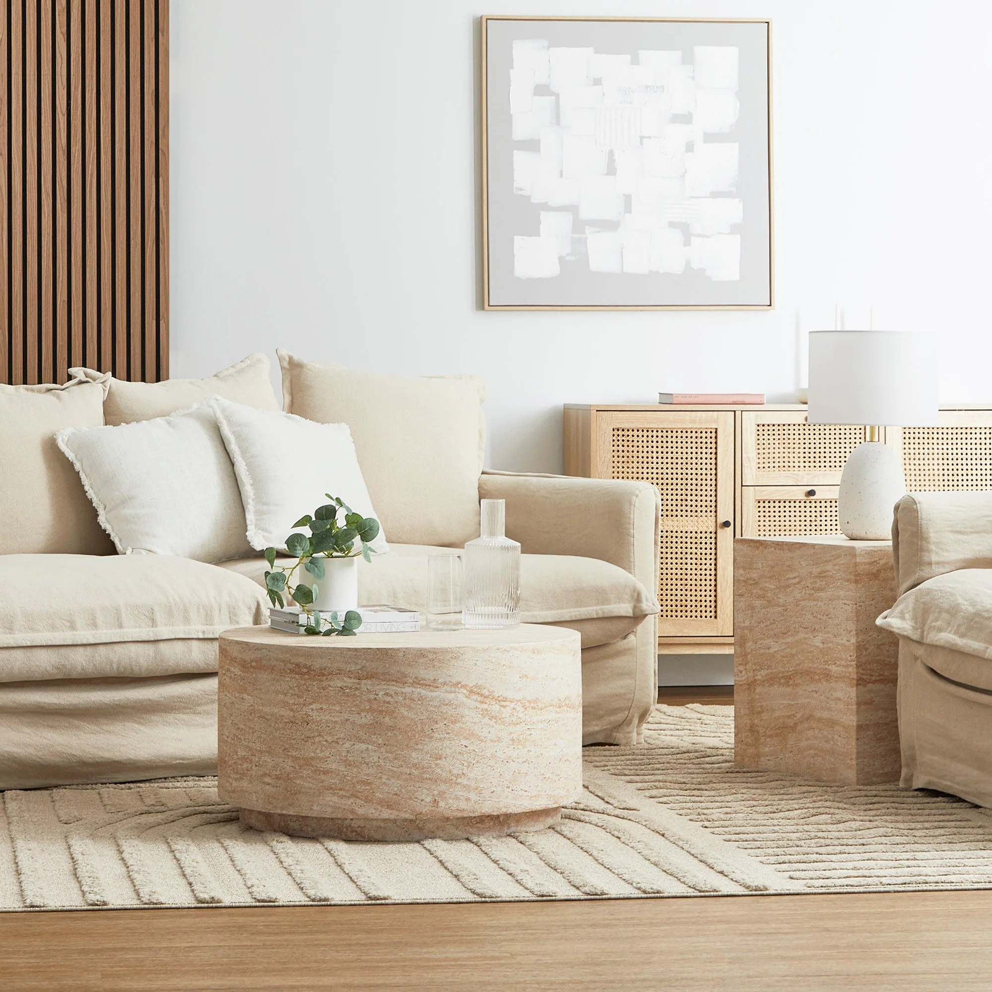 Elena Travertine Look Coffee Table - Image 6