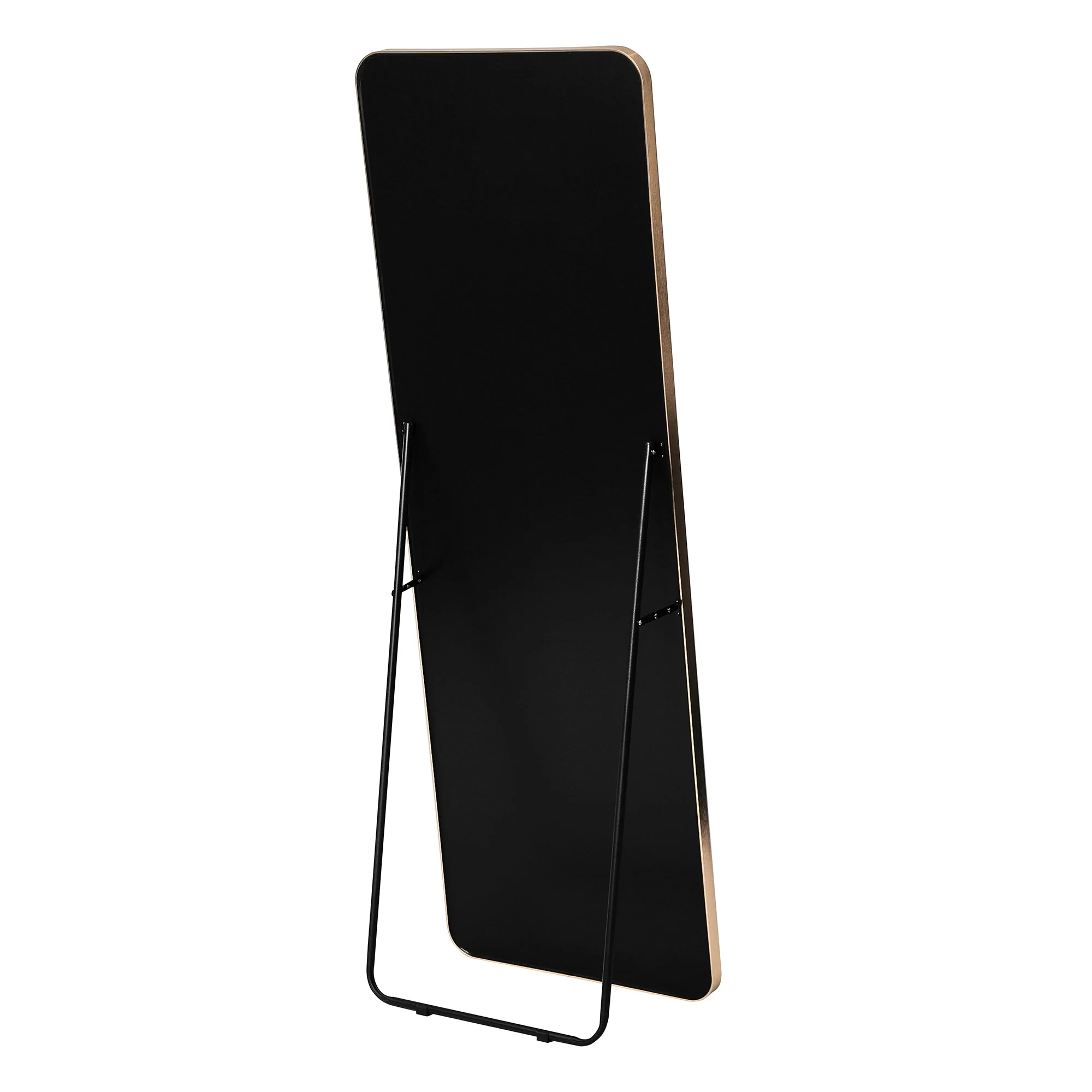 Elle 165cm Rectangle Standing Full Length Mirror Gold - Image 8