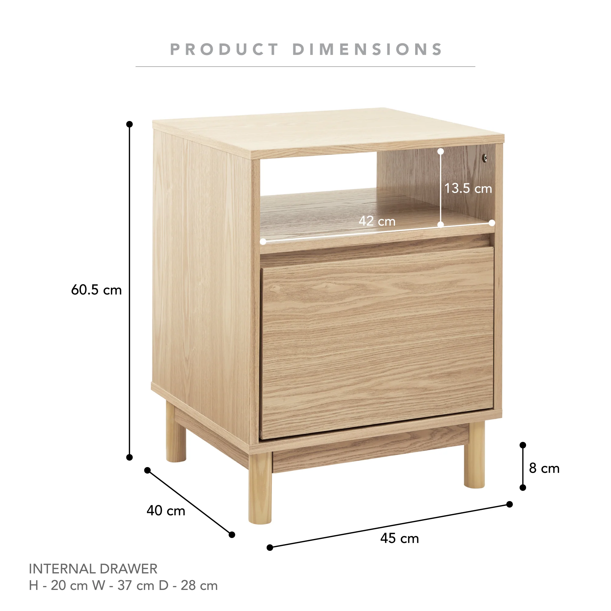 Emerson Bedside Table Natural - Image 3