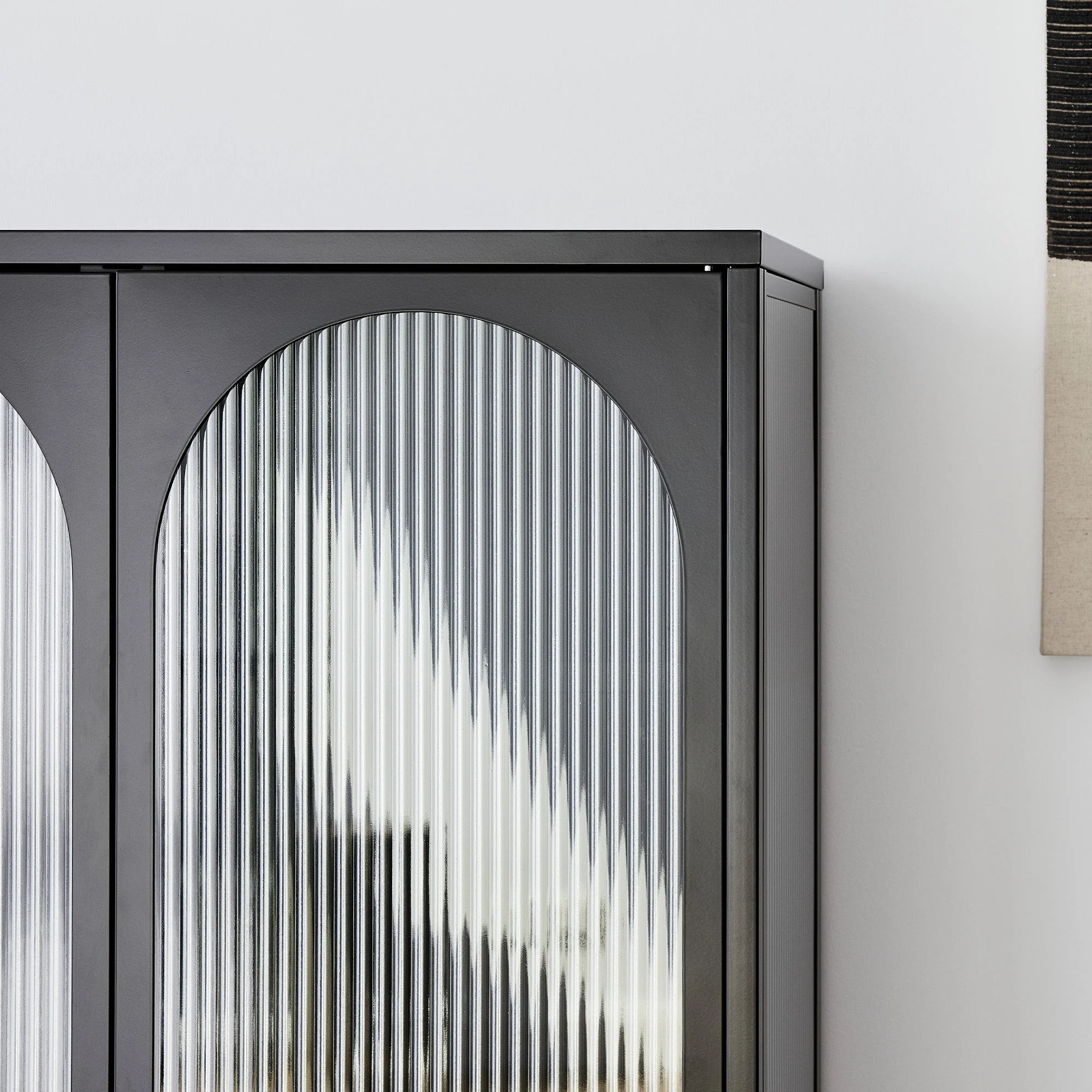 Eve Modern Large Metal Cabinet Black - Image 4