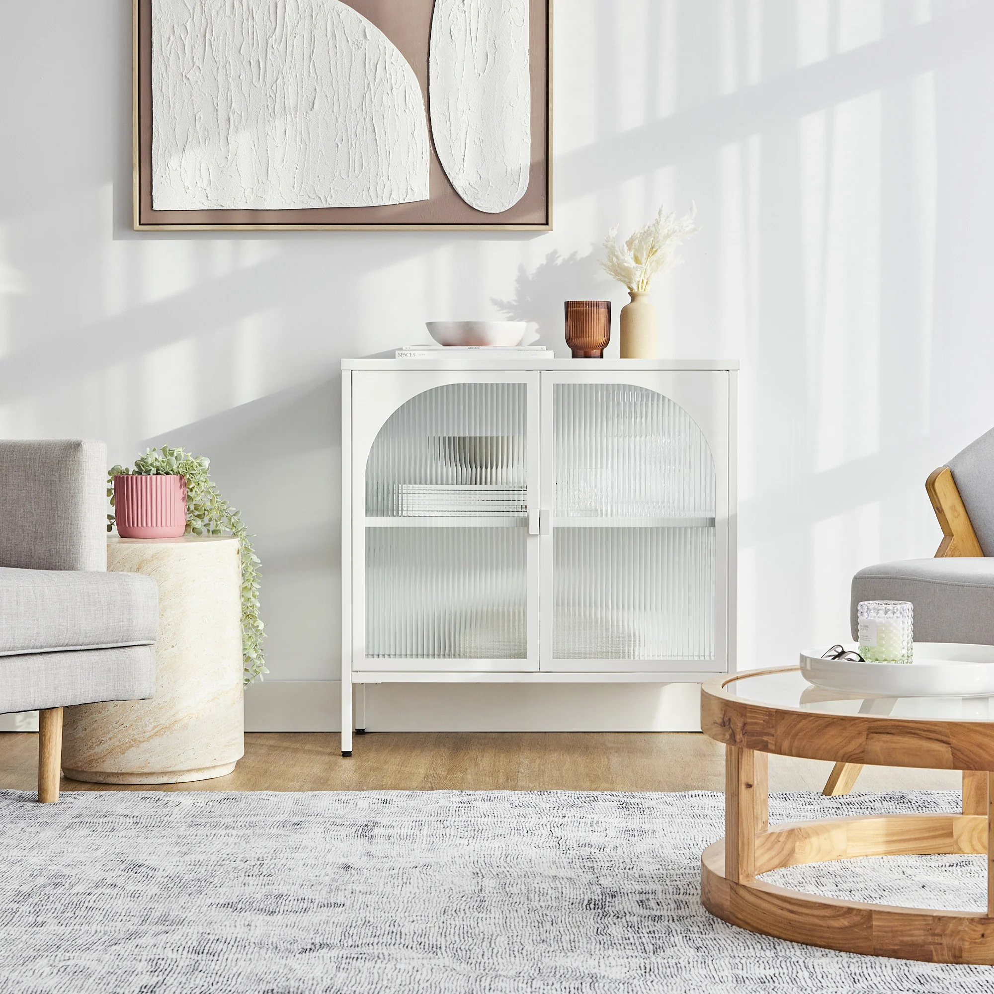 Eve Modern Metal Cabinet White - Image 8