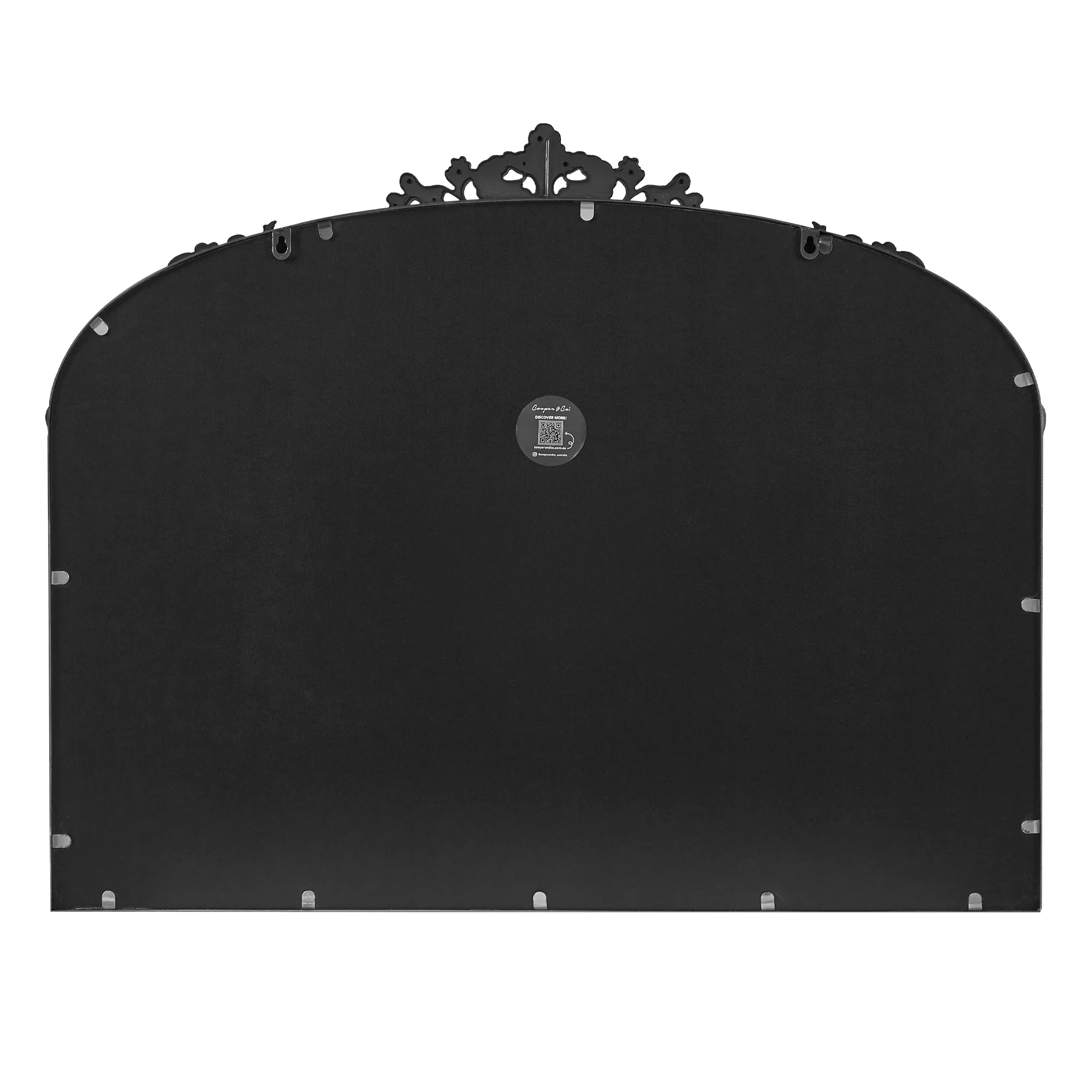 Florence 100cm Baroque Mirror Black - Image 12