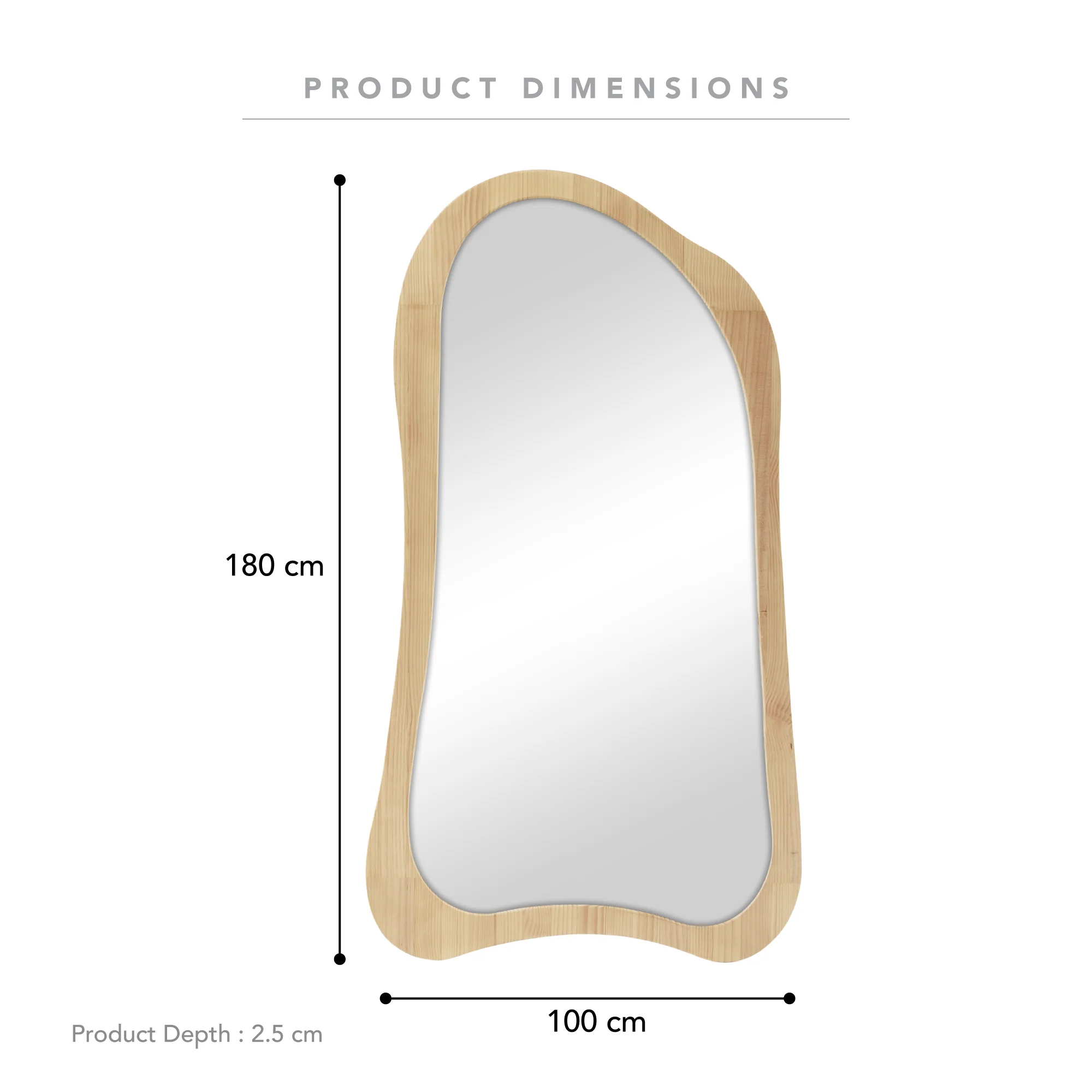 Georgie 180cm Mirror Natural - Image 3