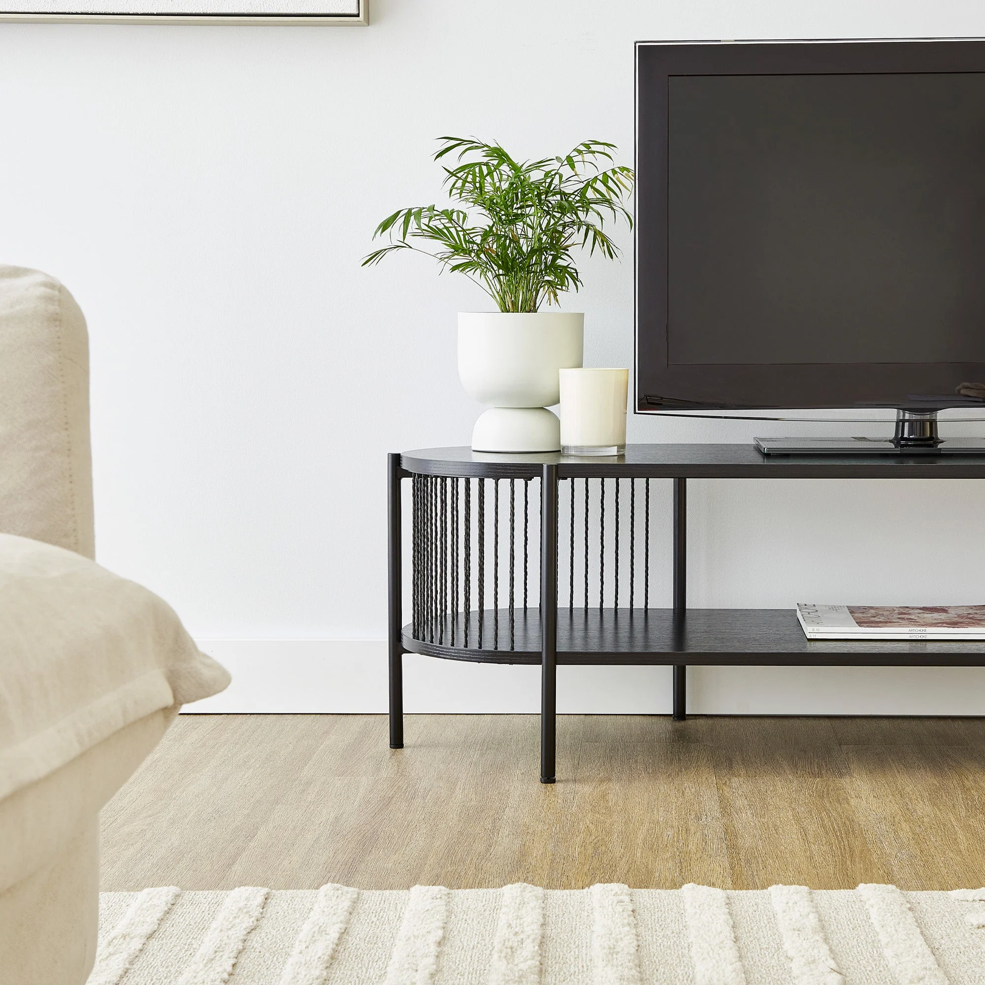 Harbour Entertainment Unit Black (144cm) - Image 5