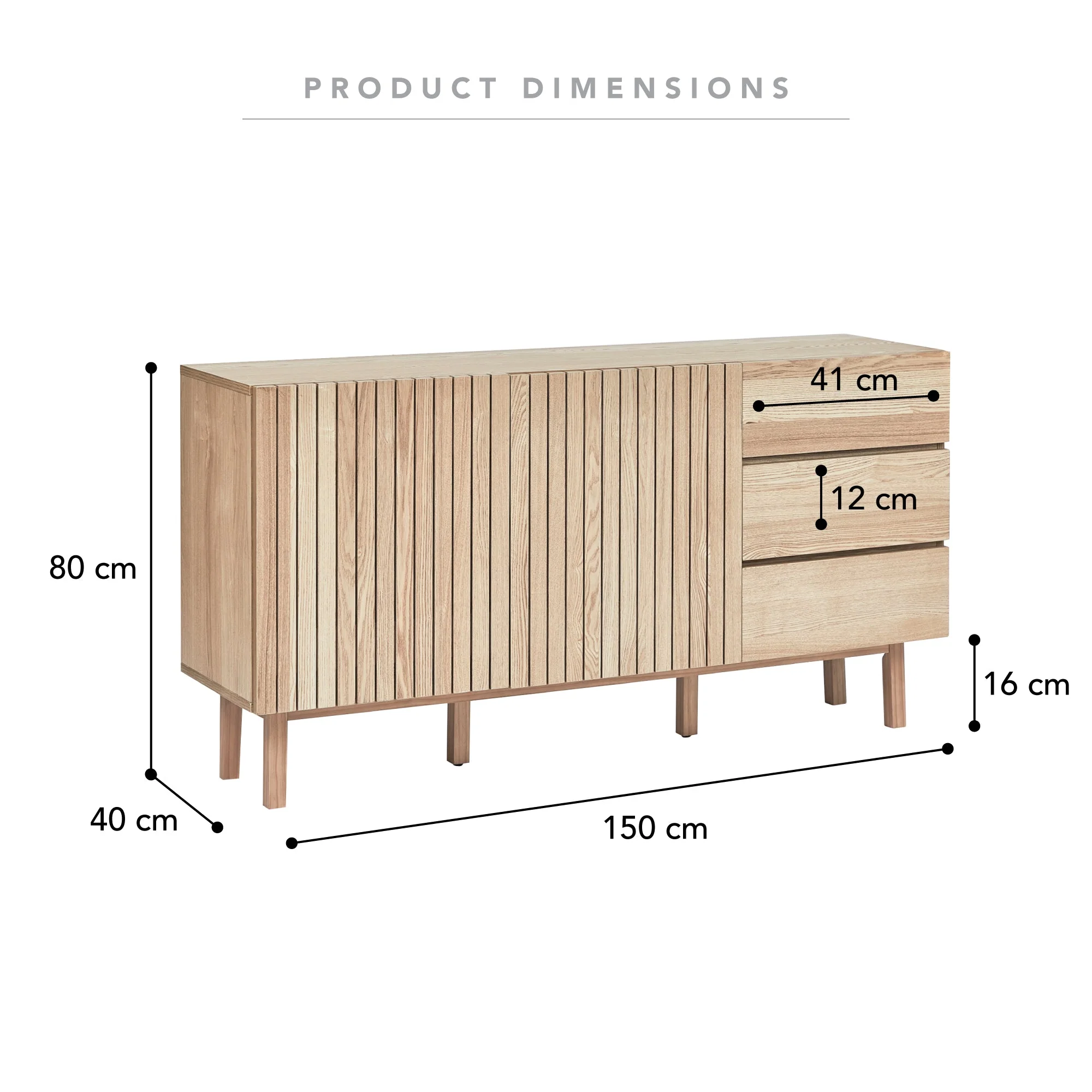 Harper Sideboard Natural (150cm) - Image 3