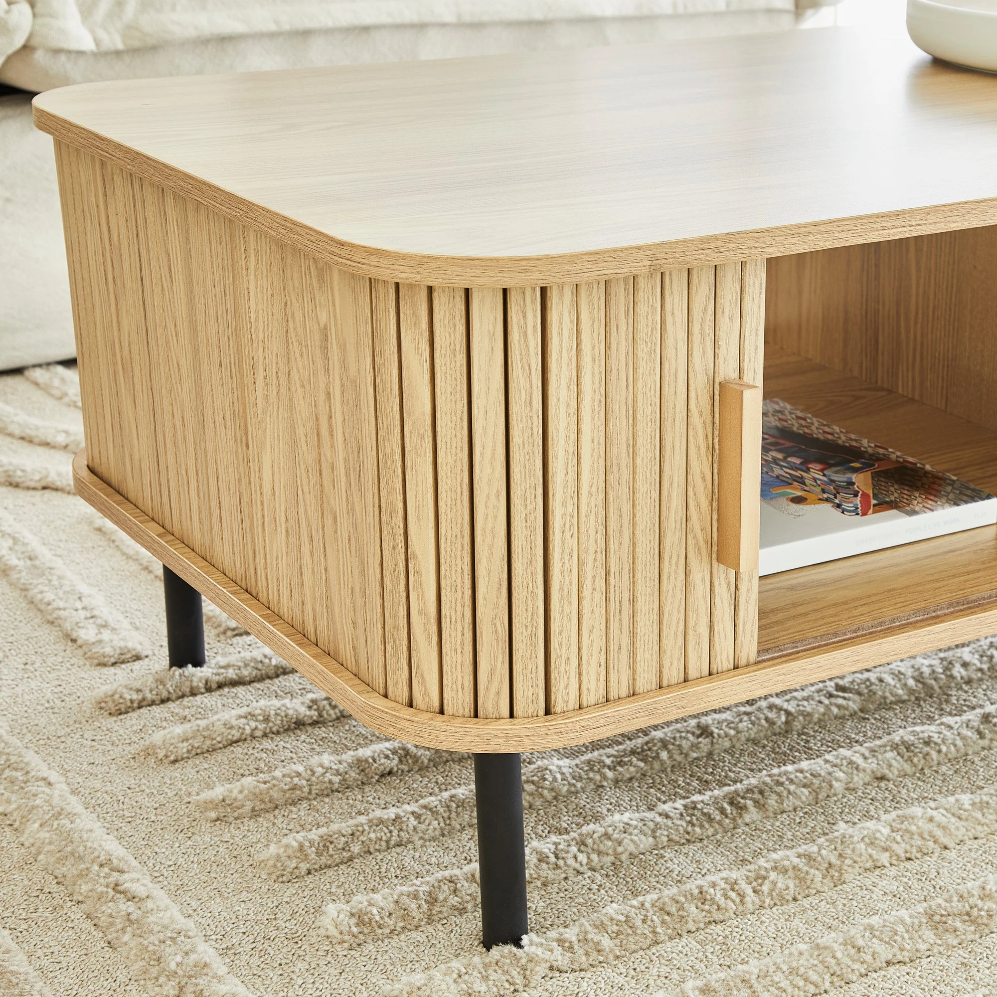 Haven Sliding Door Coffee Table Natural - Image 6