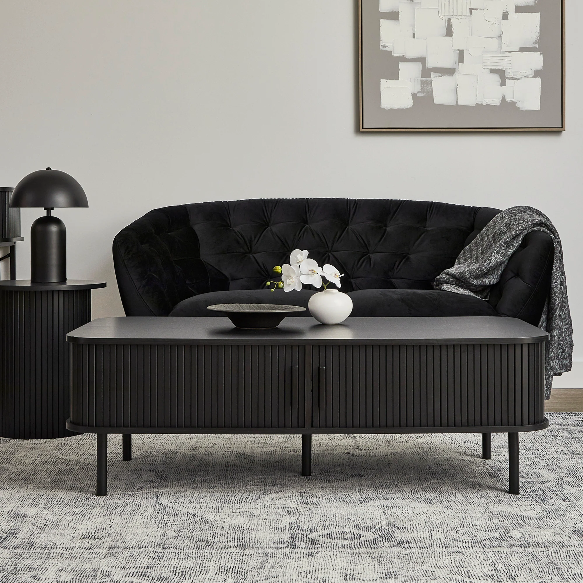 Haven Sliding Door Coffee Table Black - Image 6