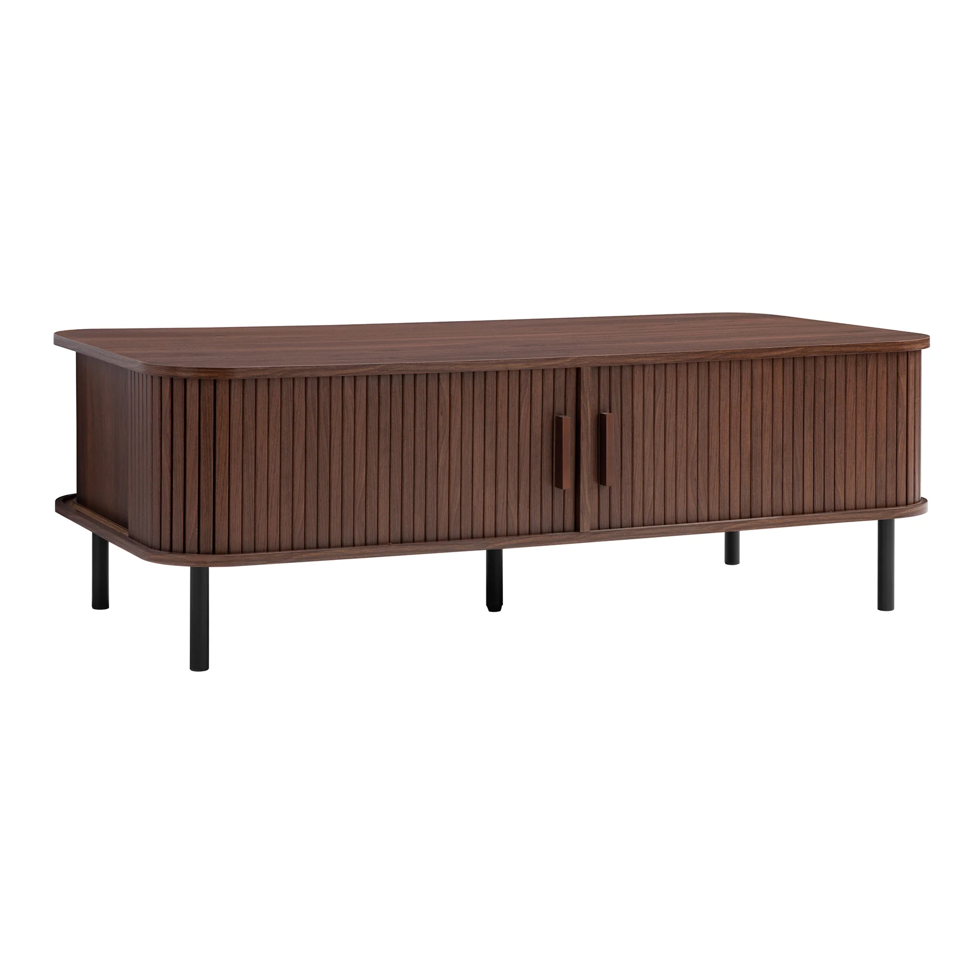 Haven Sliding Door Coffee Table Walnut - Image 2