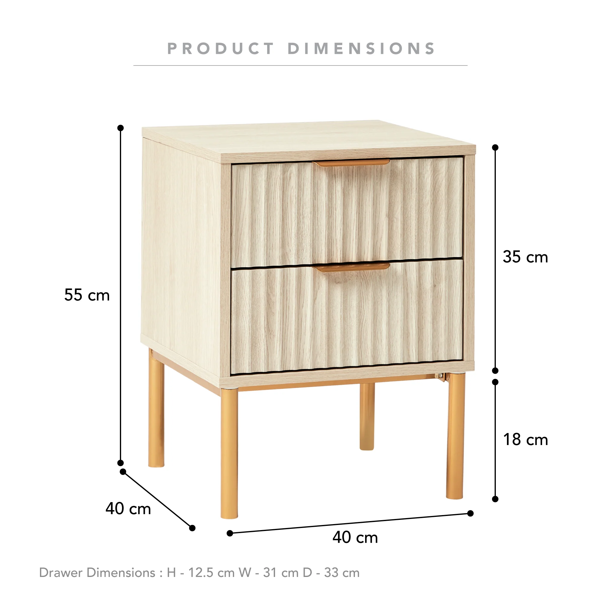 Indy Bedside Table Natural - Image 3