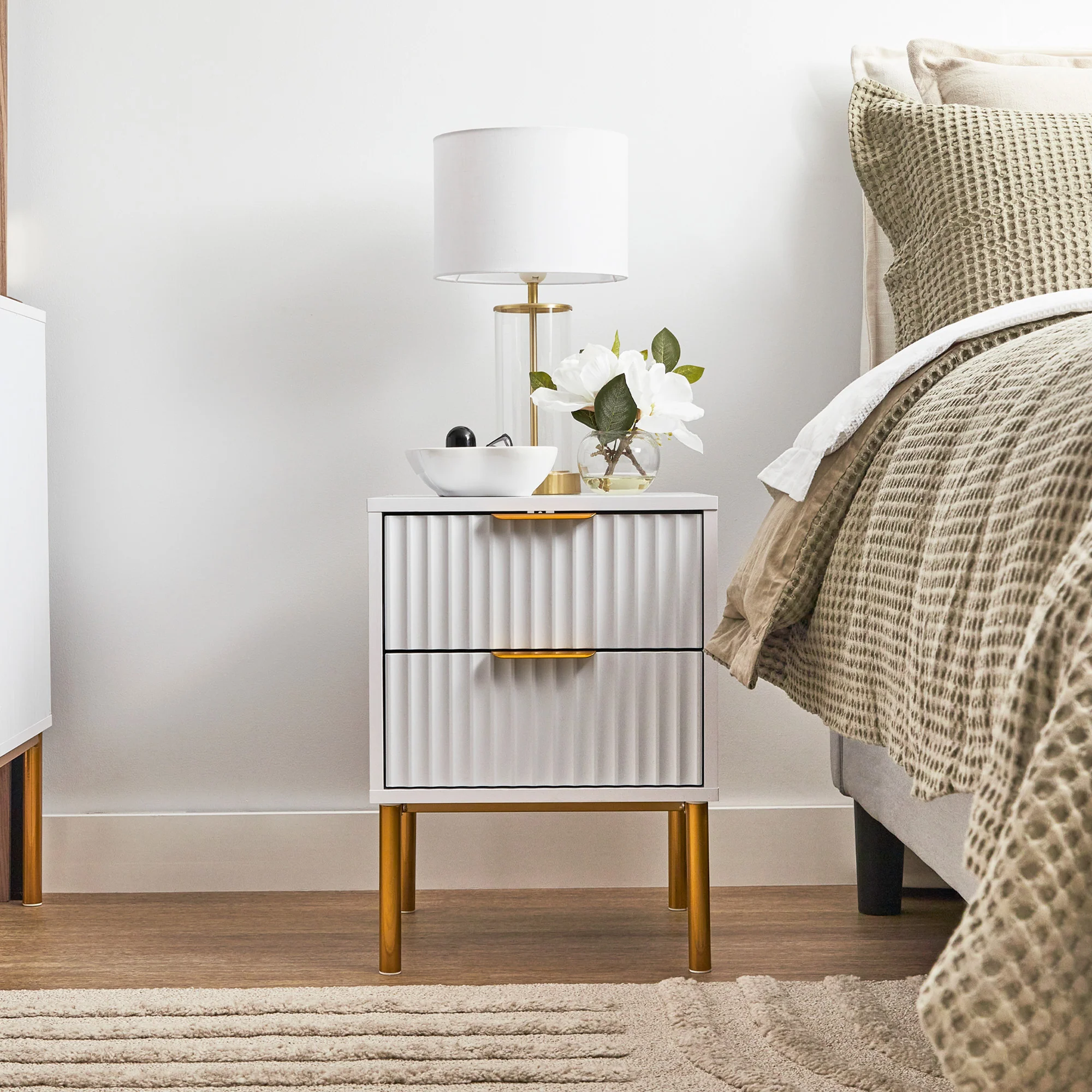 Indy Bedside Table White - Image 7