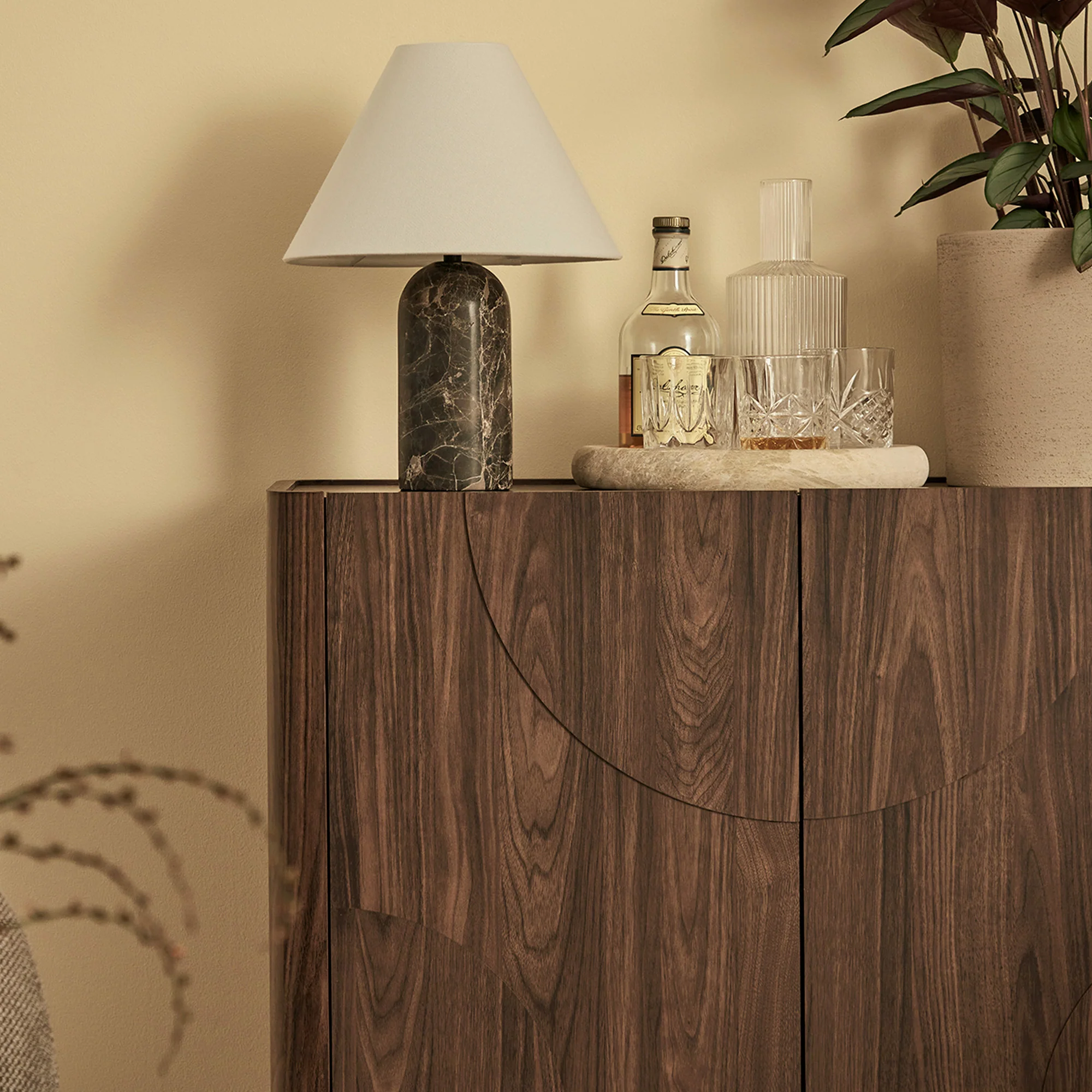 Iris 2 Door Cabinet Walnut - Image 4