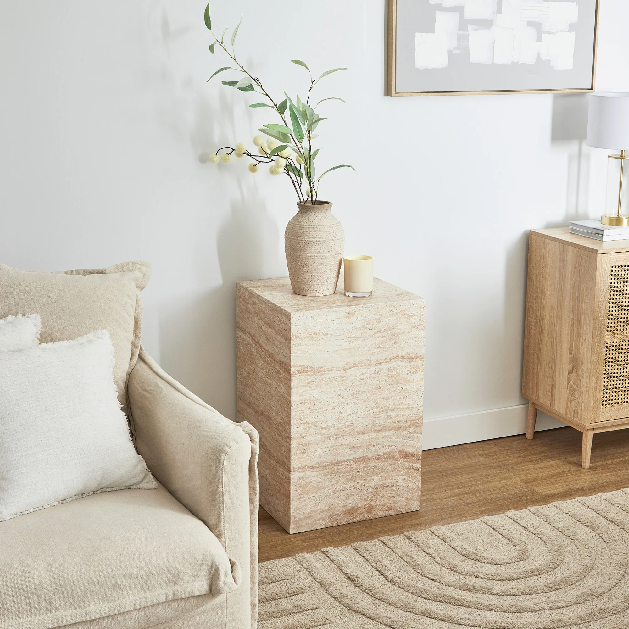 Isabella Travertine Look Plinth - Image 5