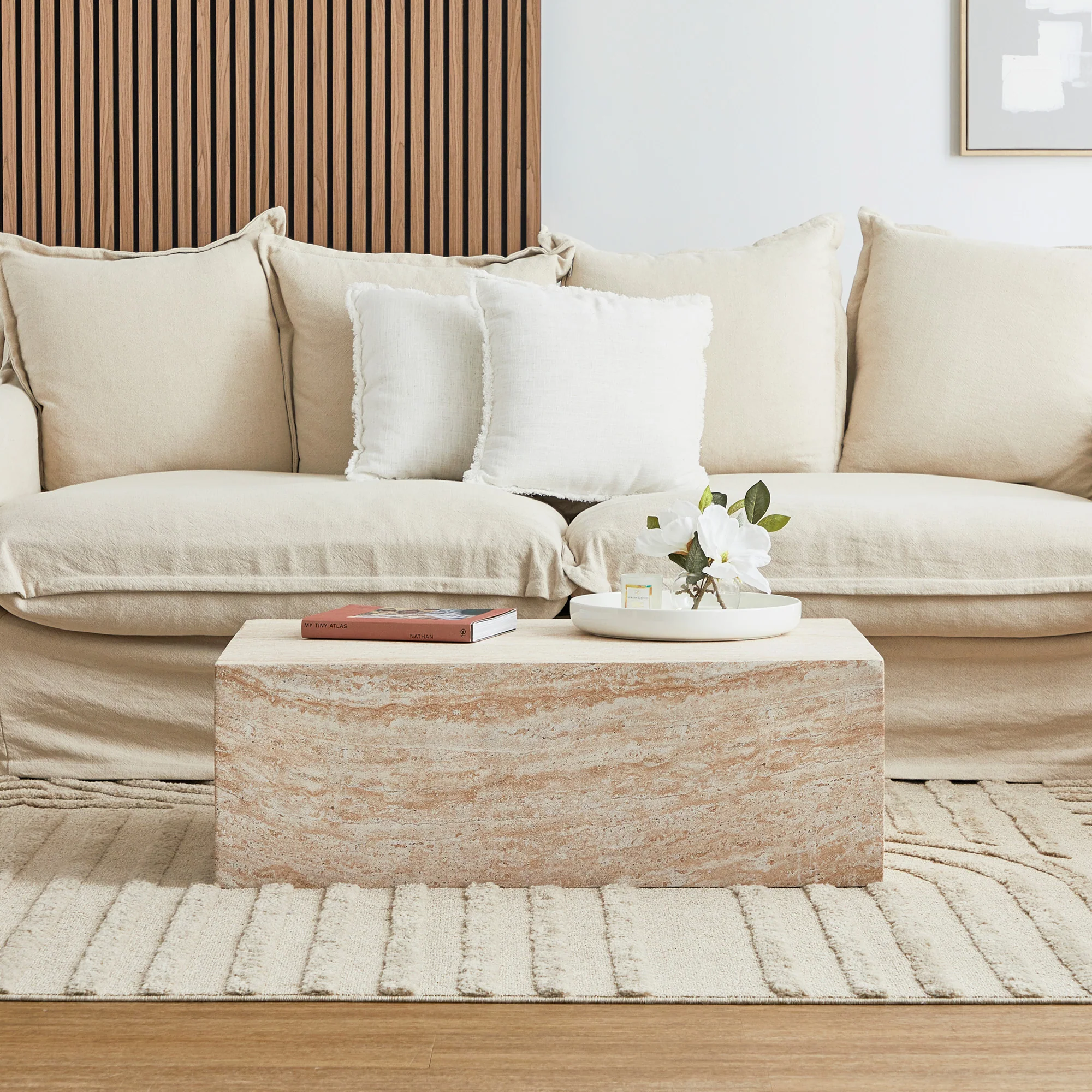 Isla Travertine Look Coffee Table - Image 5