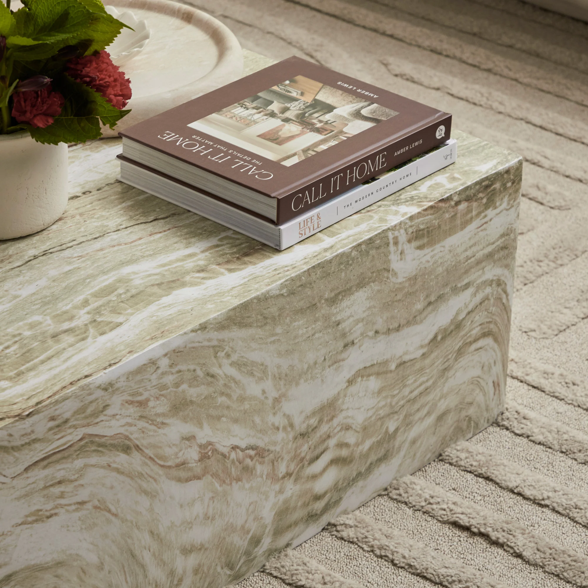 Isla Green Marble Look Coffee Table - Image 4
