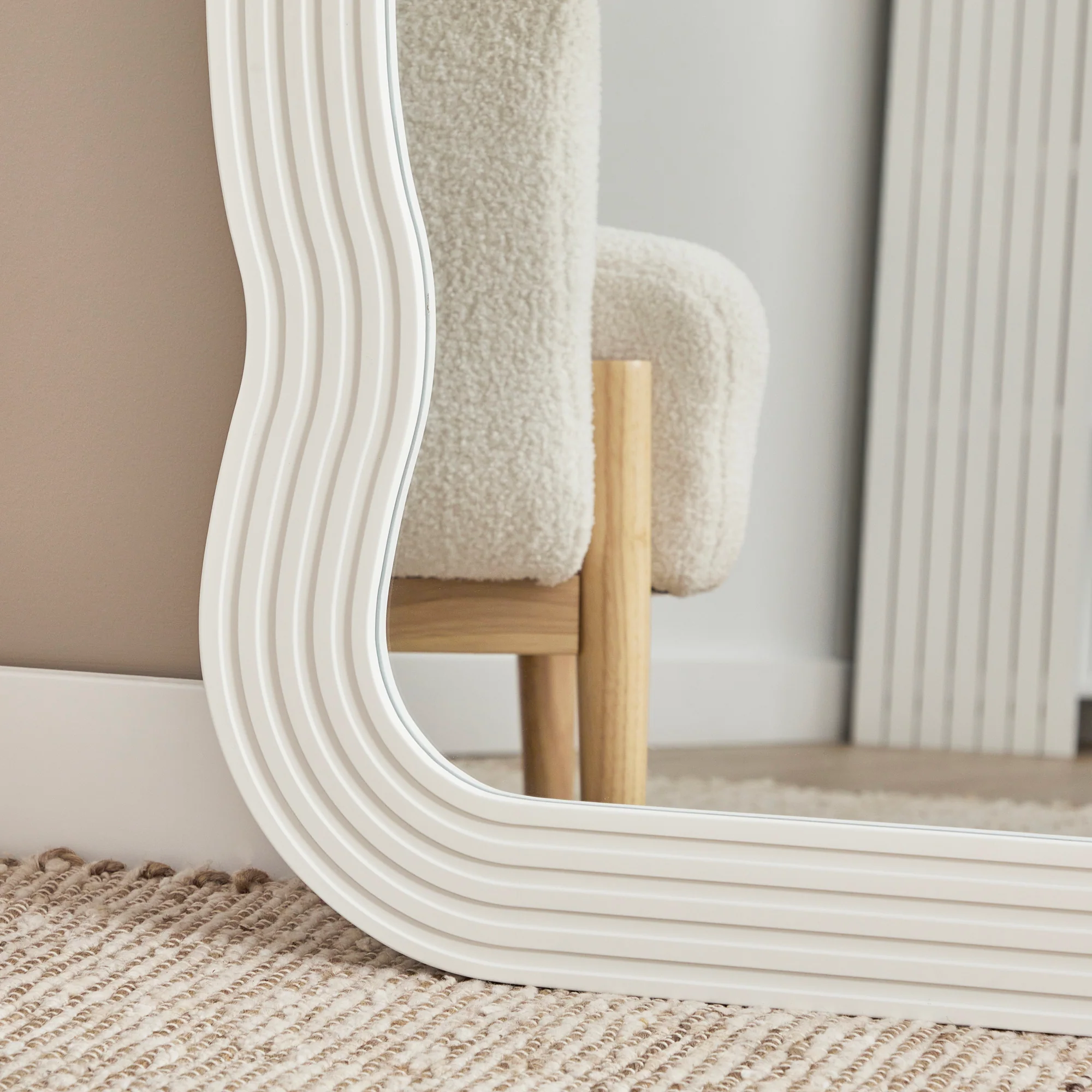 Jesse 170cm Squiggle Mirror White - Image 5