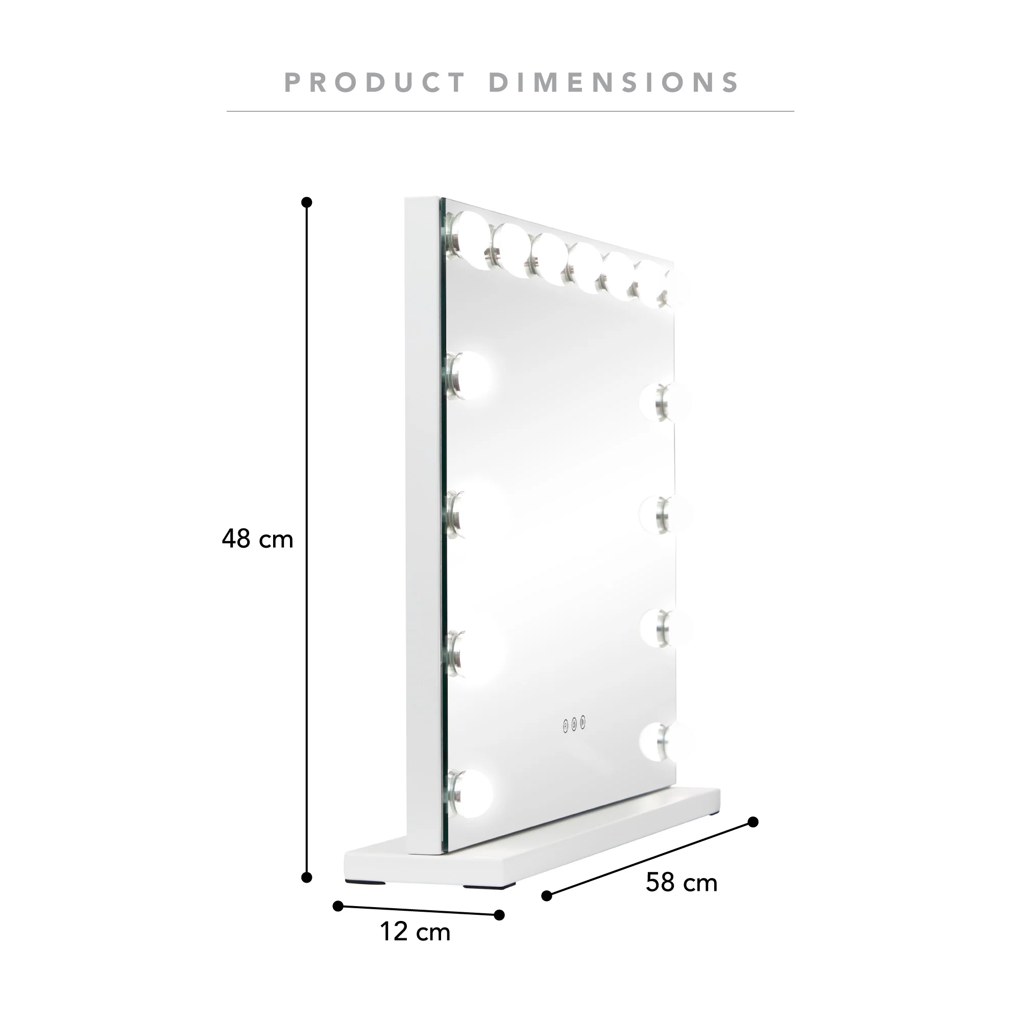 LED 58cm Medium Rectangle Vanity Mirror - Image 3