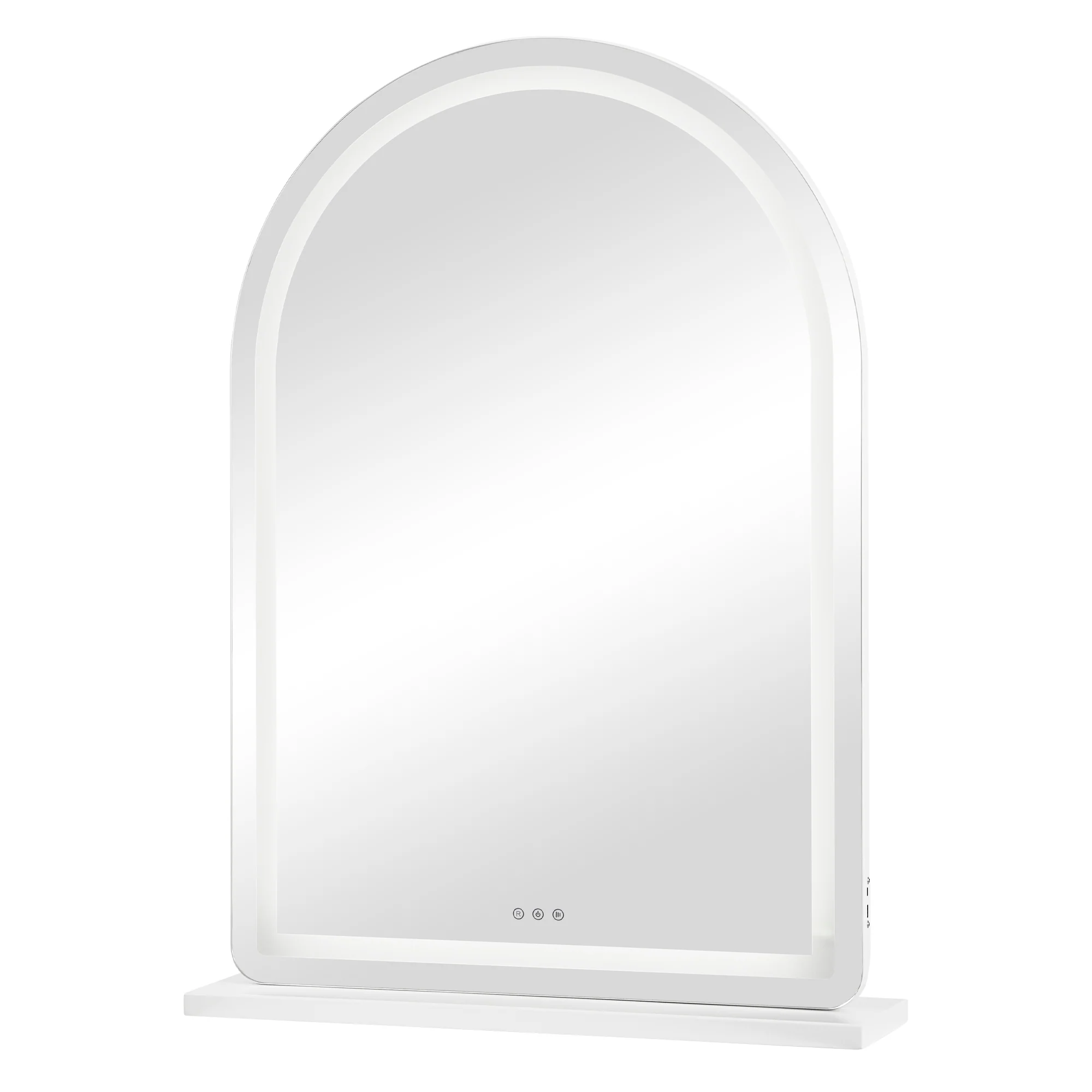 Luna 102cm Arch Front Illuminated Vanity Mirror White - Image 2