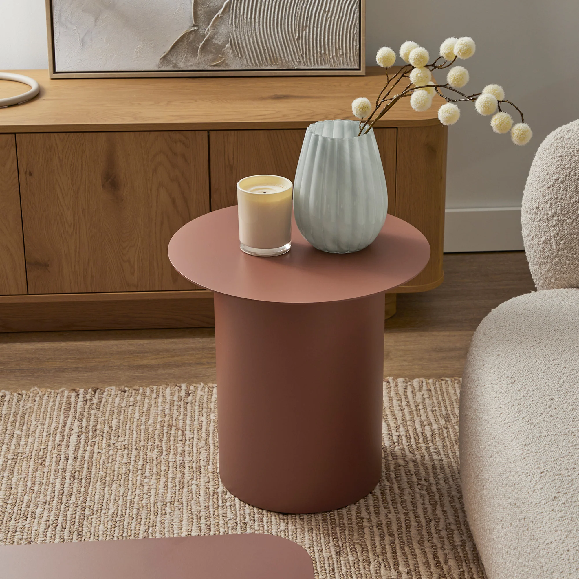 Maison Metal Round Side Table Mocha - Image 6