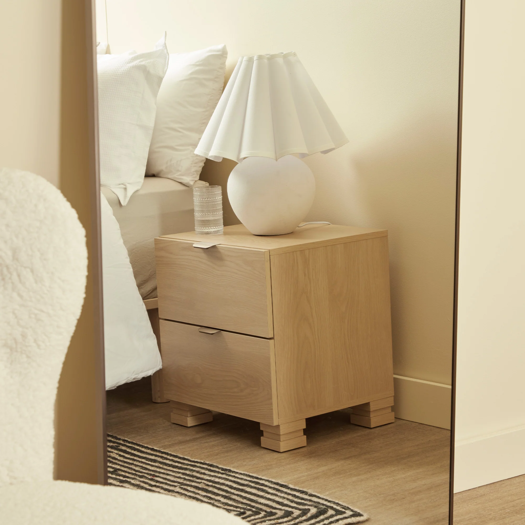 Malcom Bedside Table Oak - Image 10