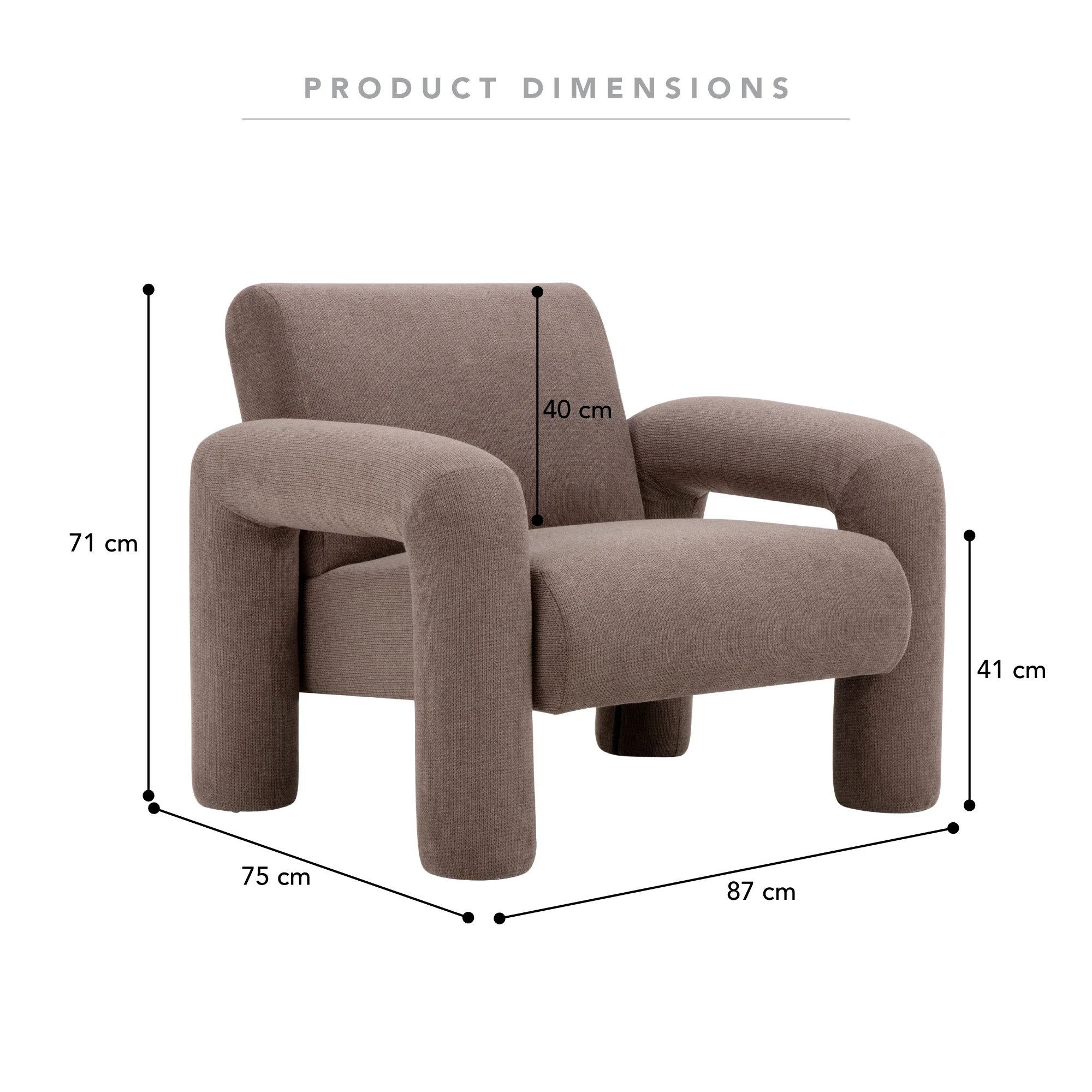 Matilda Armchair Chocolate - Image 3