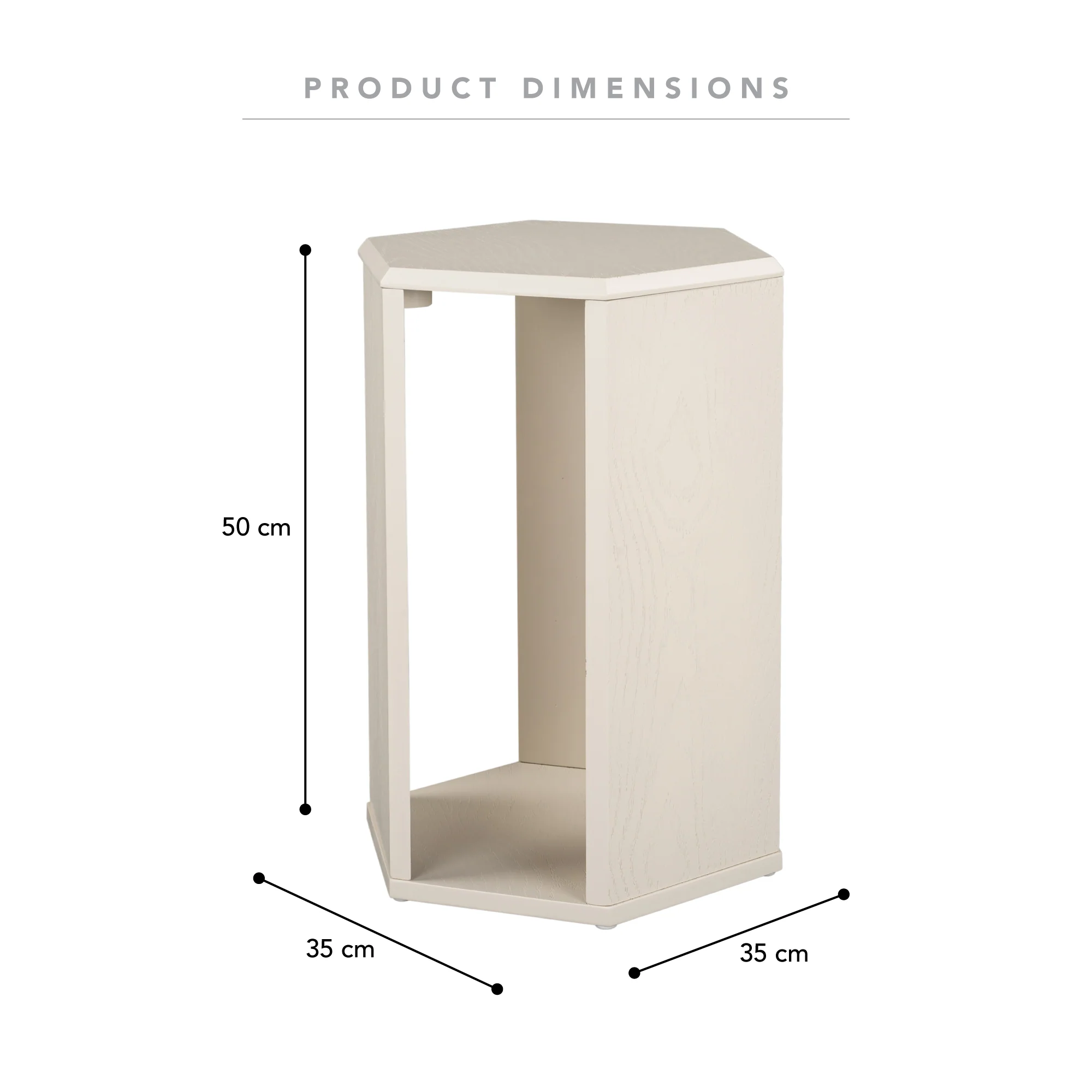 Megara Side Table Grey - Image 3
