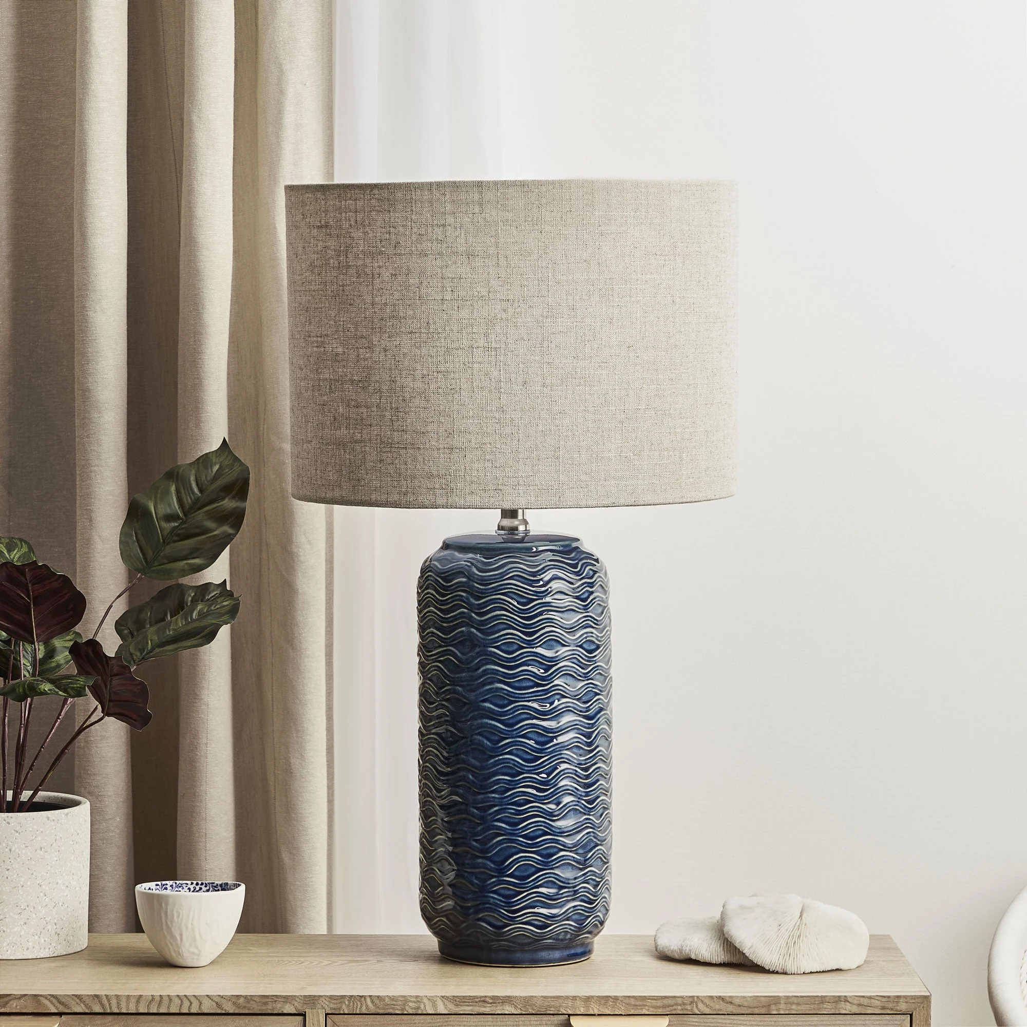 Mirage Modern Ceramic Table Lamp Blue - Image 7
