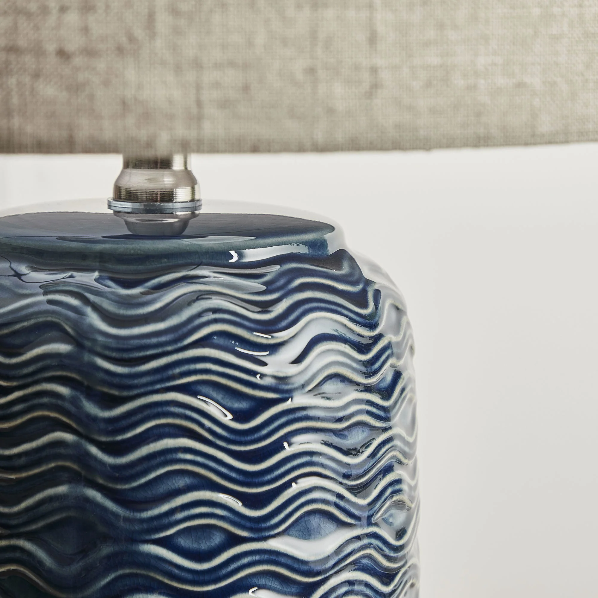 Mirage Modern Ceramic Table Lamp Blue - Image 9