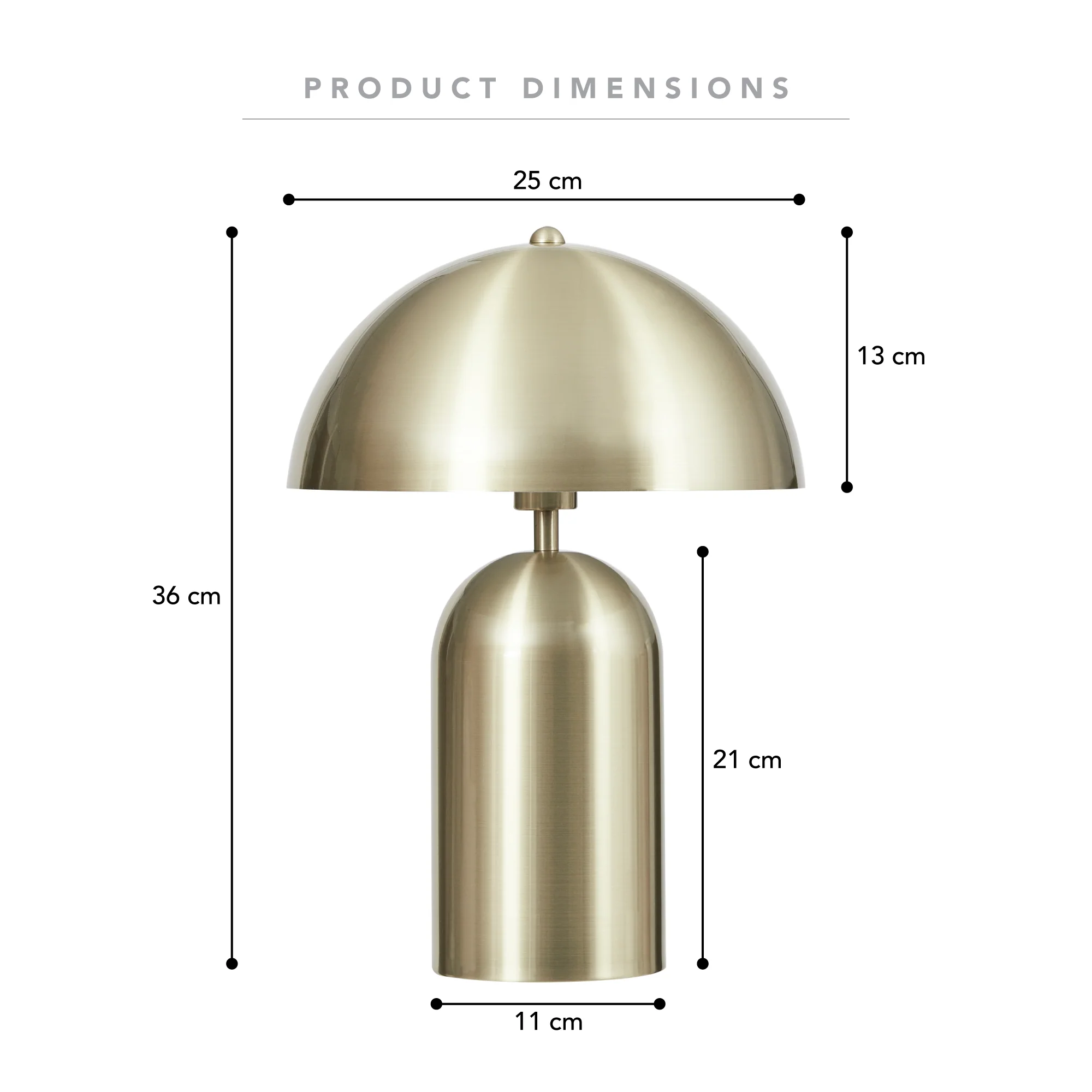 Mushroom Table Lamp Gold (Set of 2) - Image 3