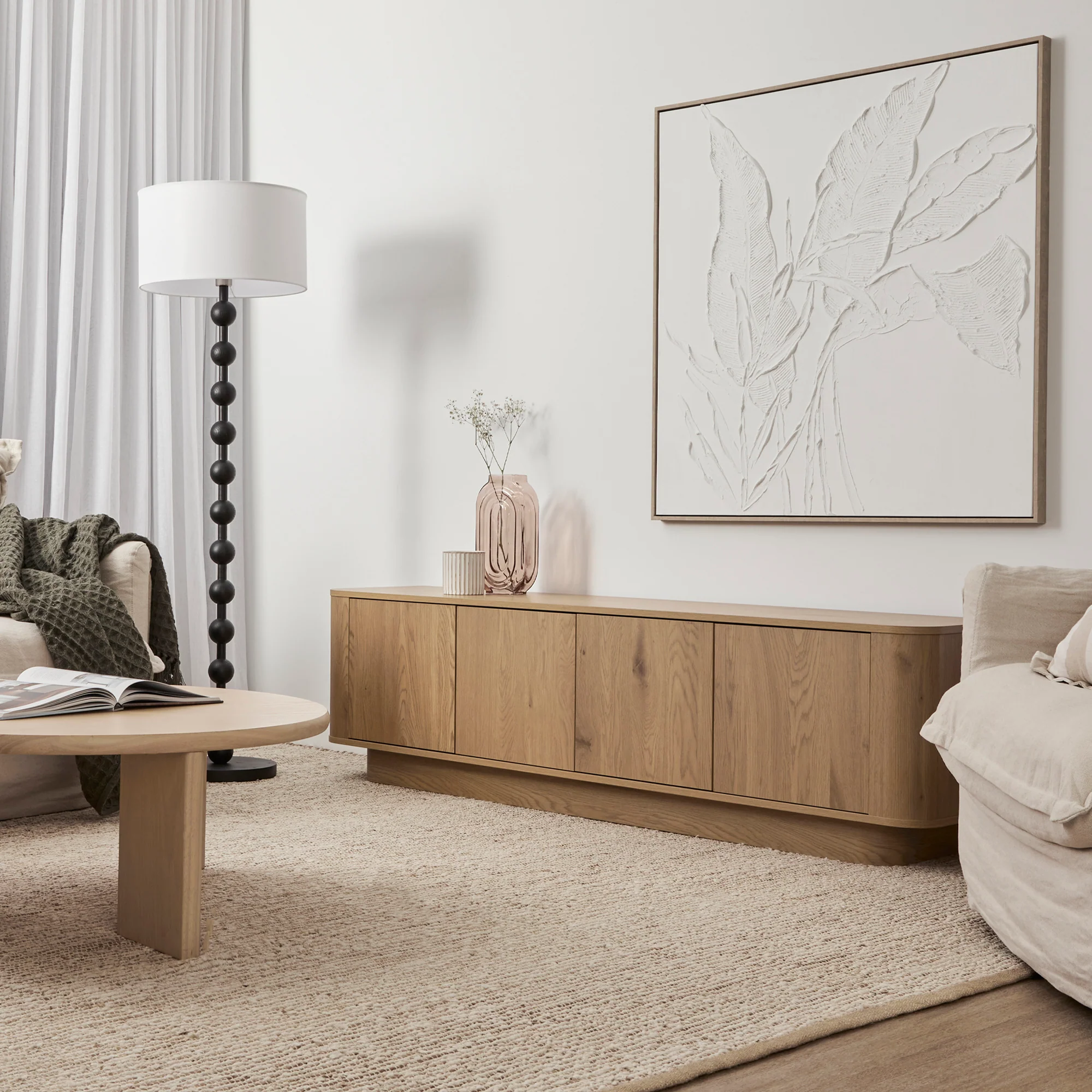 Nina Entertainment Unit Oak (180cm) - Image 10